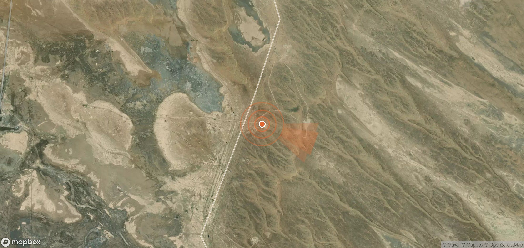 Mapa satelital de plumas de metano en Turkmenistán