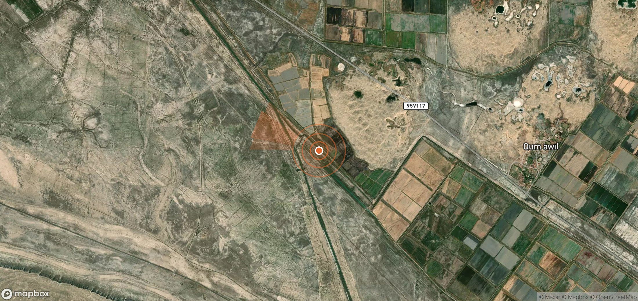 Mapa satelital de plumas de metano en Uzbekistán