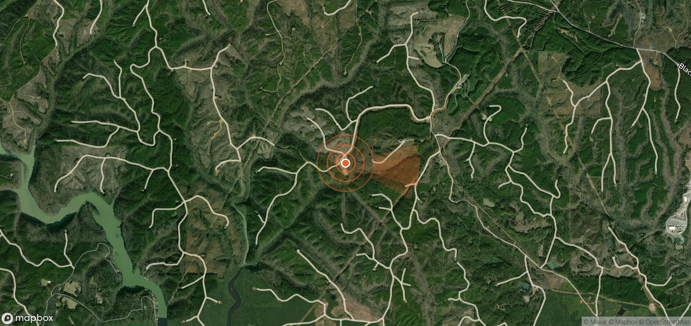 Satellite map of methane plume locations in United States