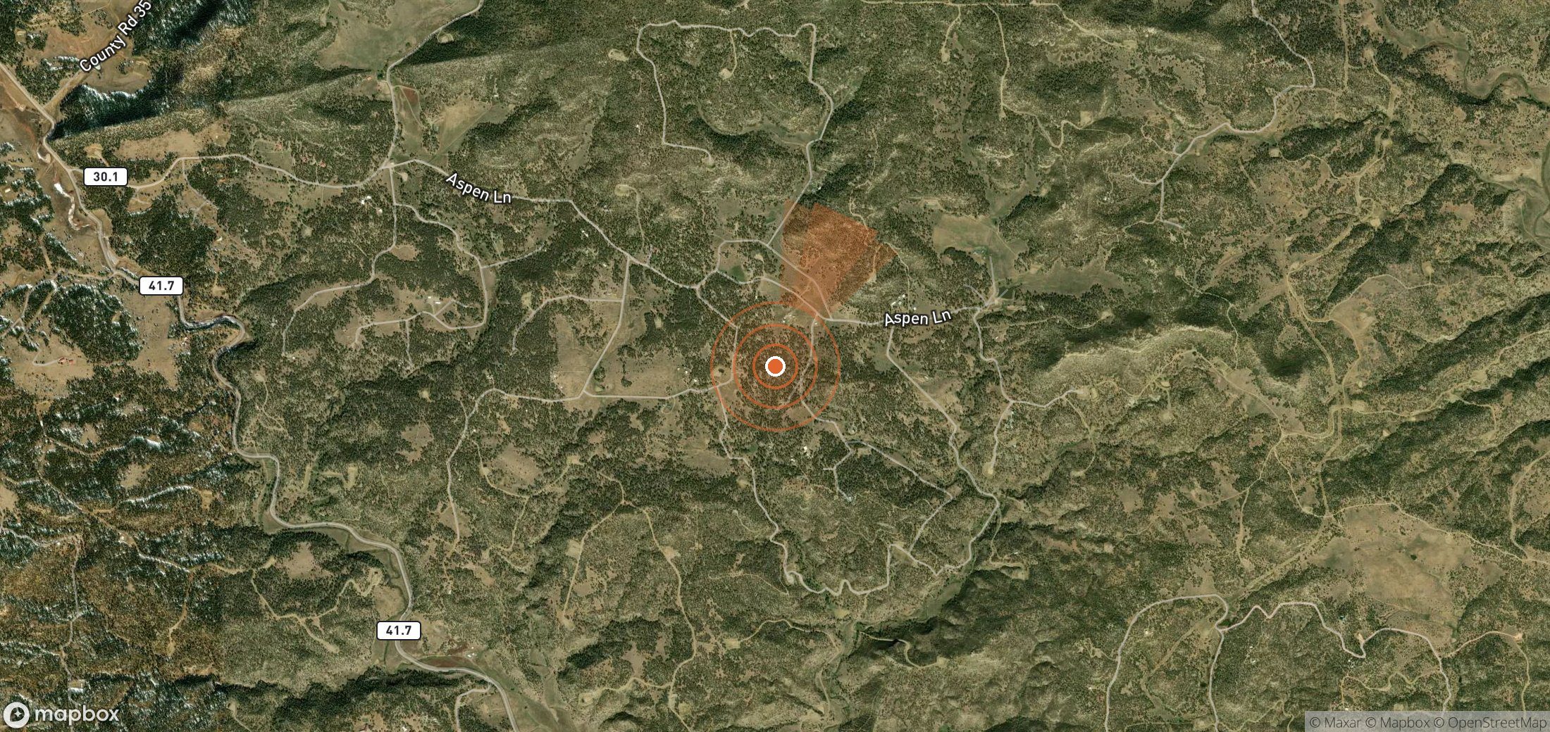 Satellite map of methane plume locations in United States