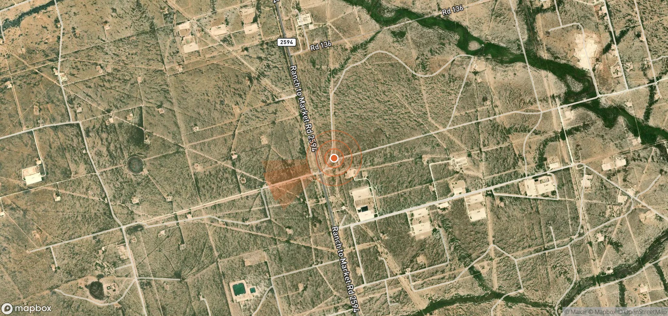 Mapa satelital de plumas de metano en Estados Unidos