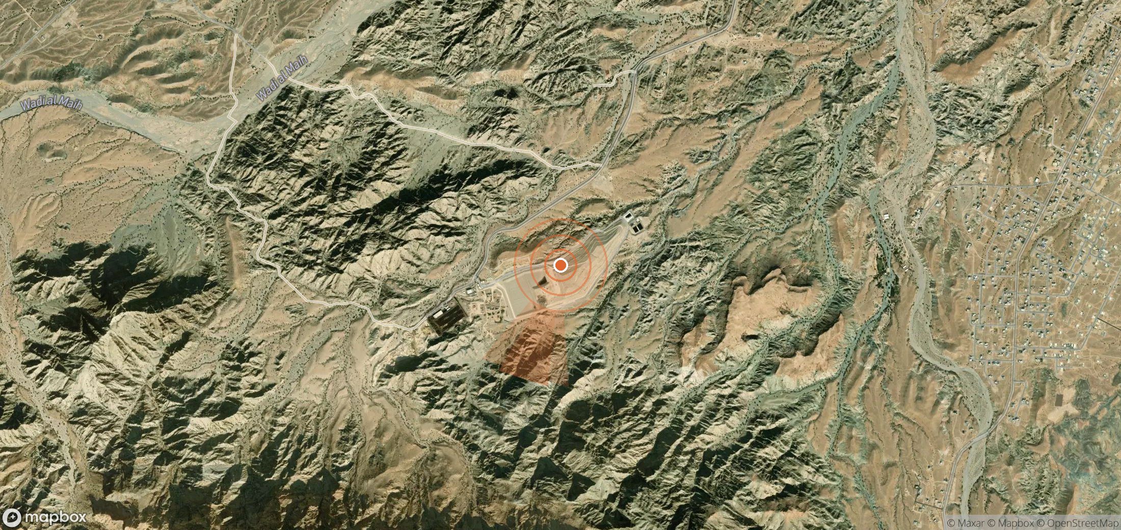 Mapa satelital de plumas de metano en Omán