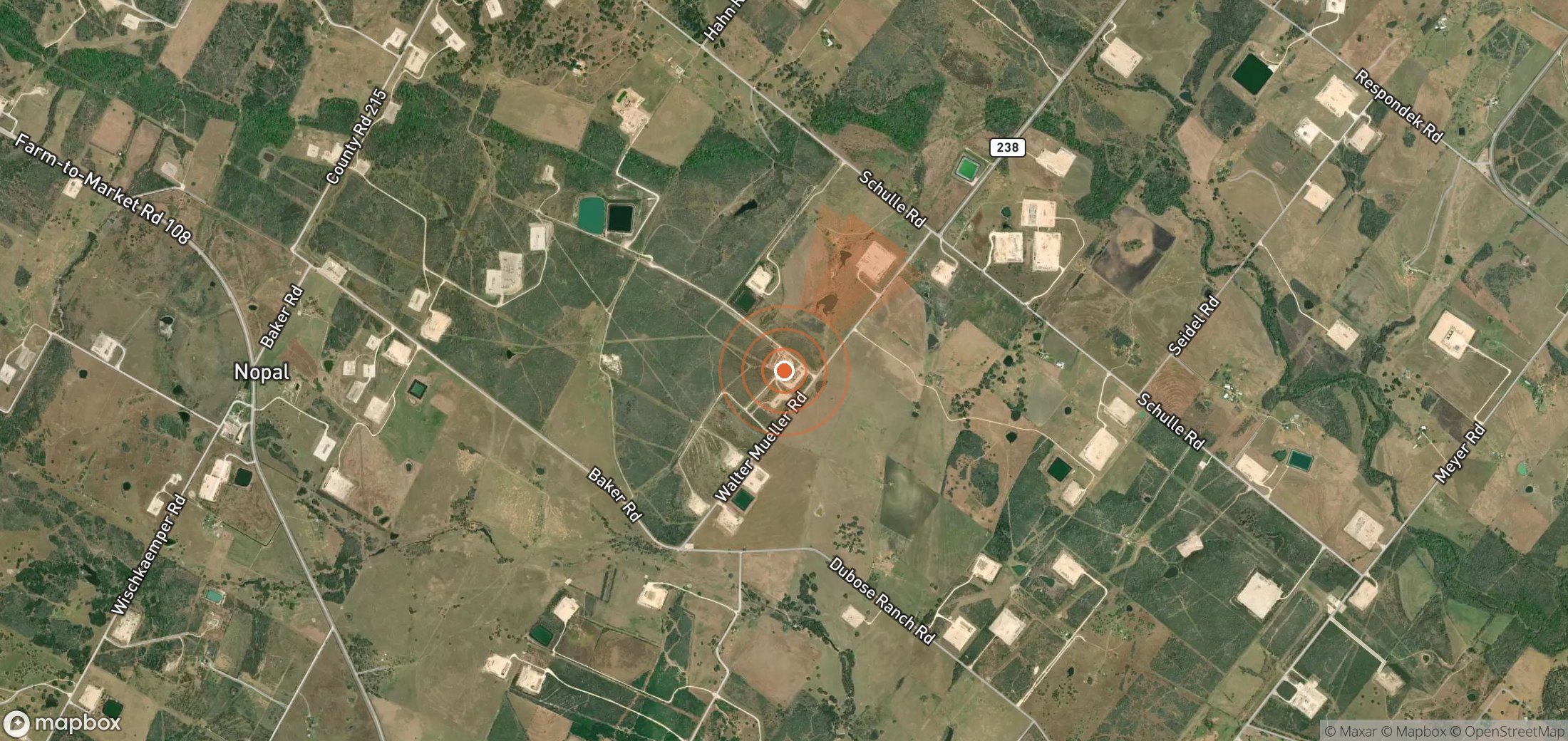 Satellite map of methane plume locations in United States