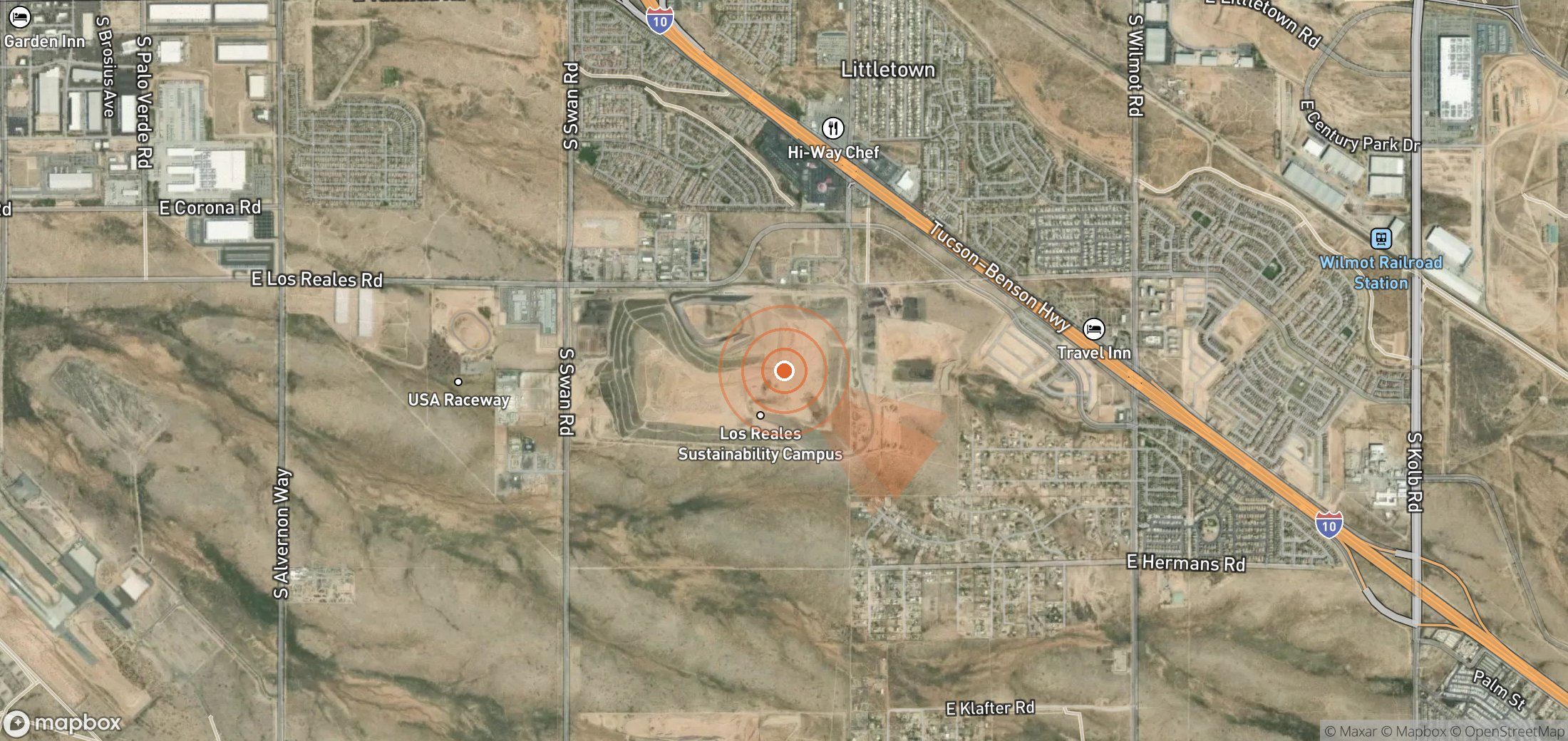 Satellite map of methane plume locations in United States