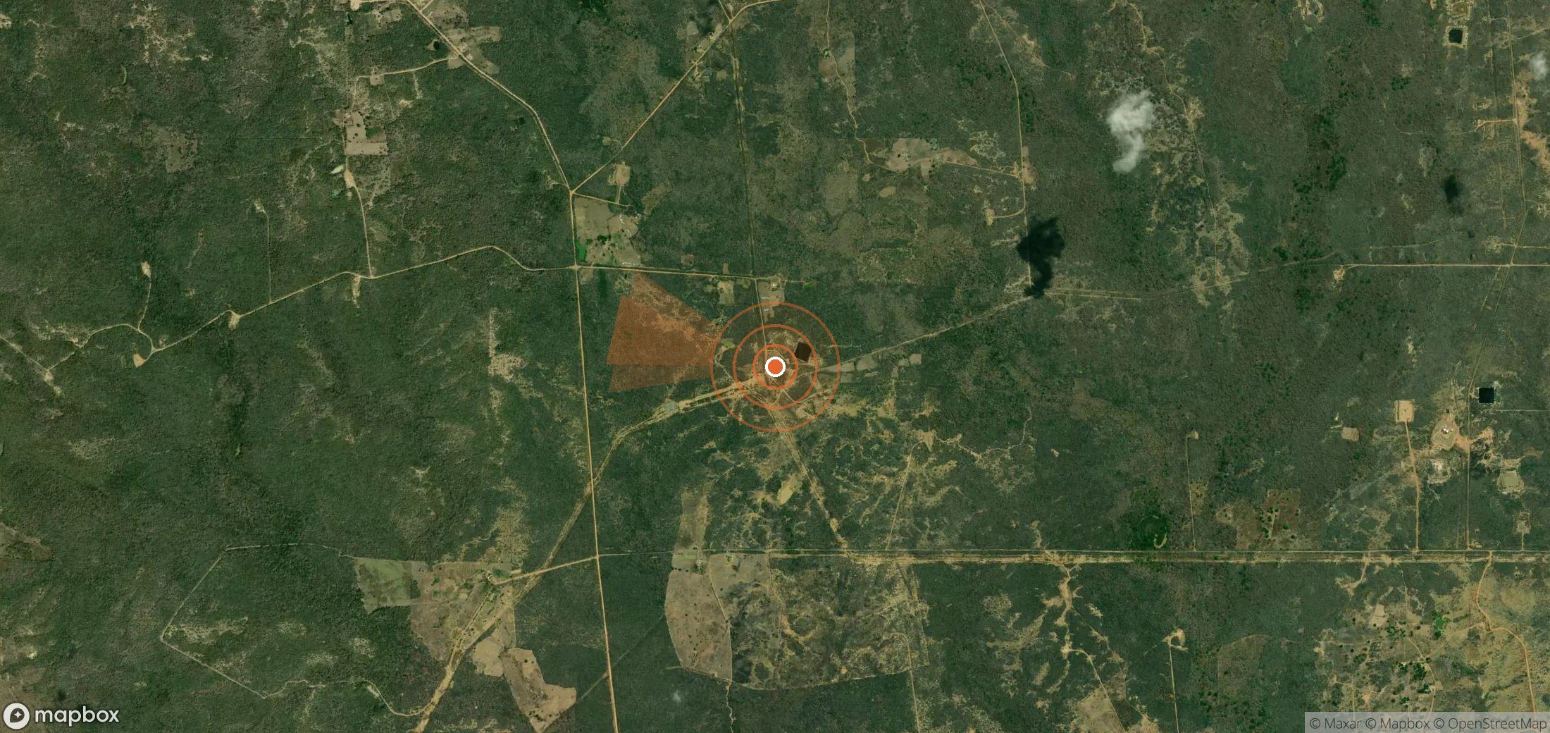 Mapa satelital de plumas de metano en Venezuela