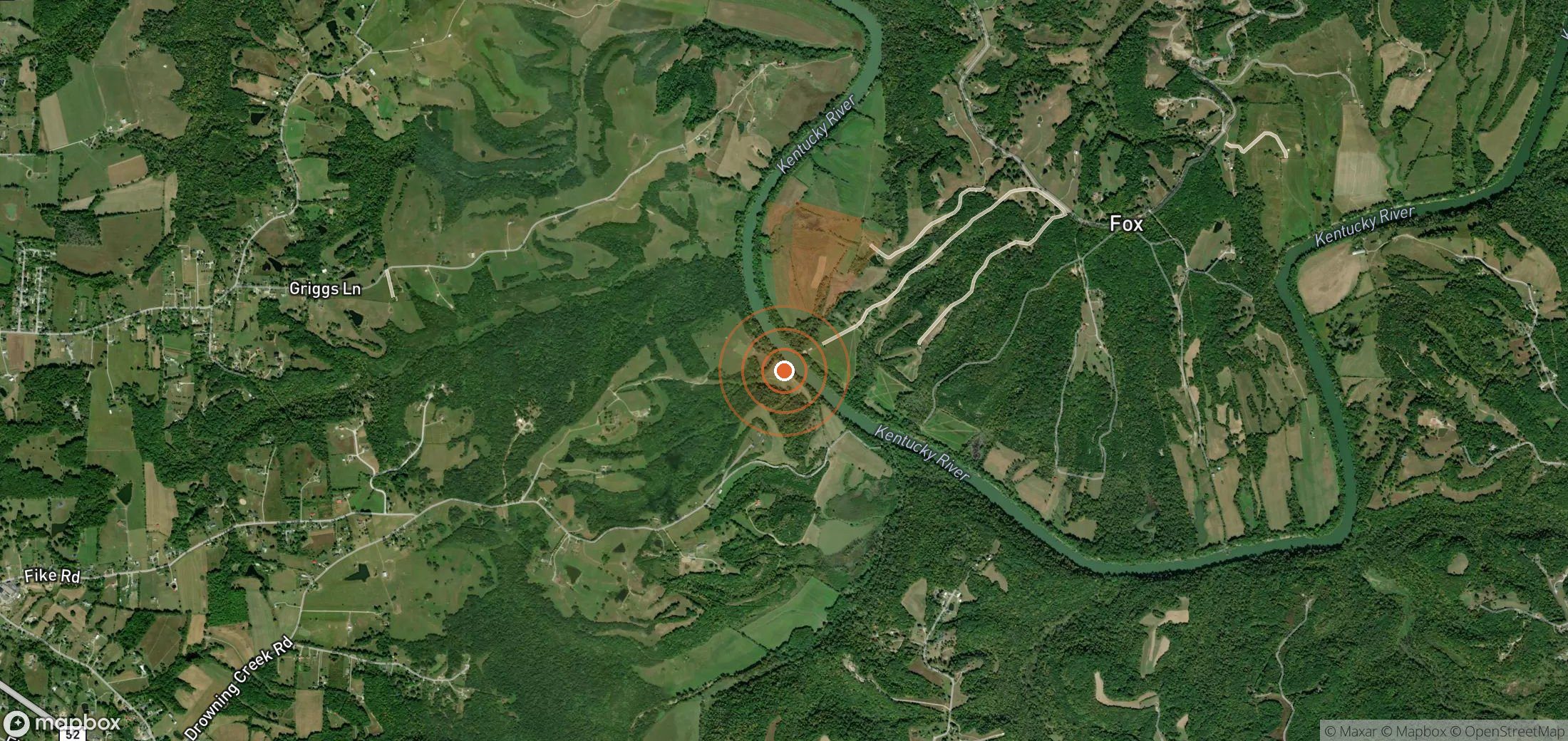 Satellite map of methane plume locations in United States