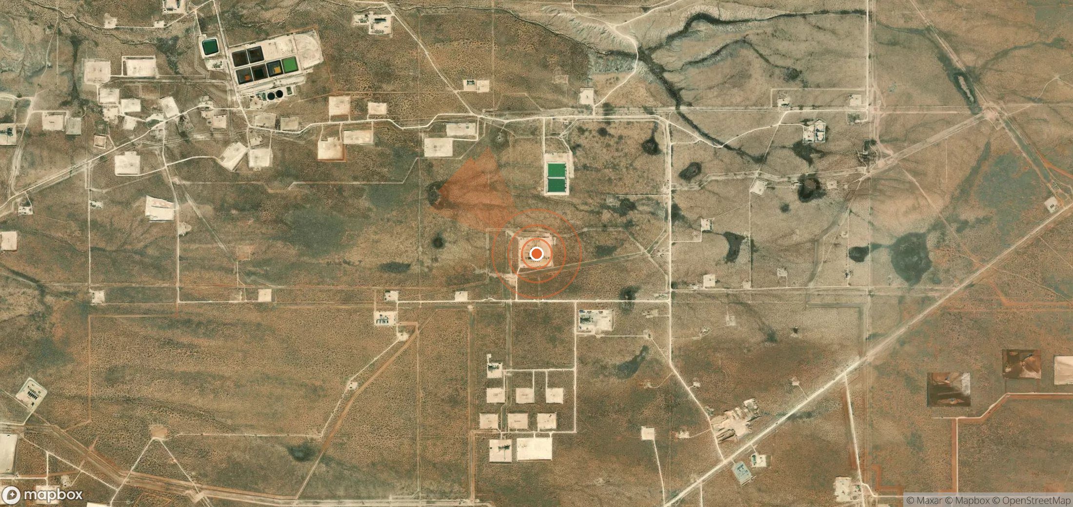 Mapa satelital de plumas de metano en Estados Unidos