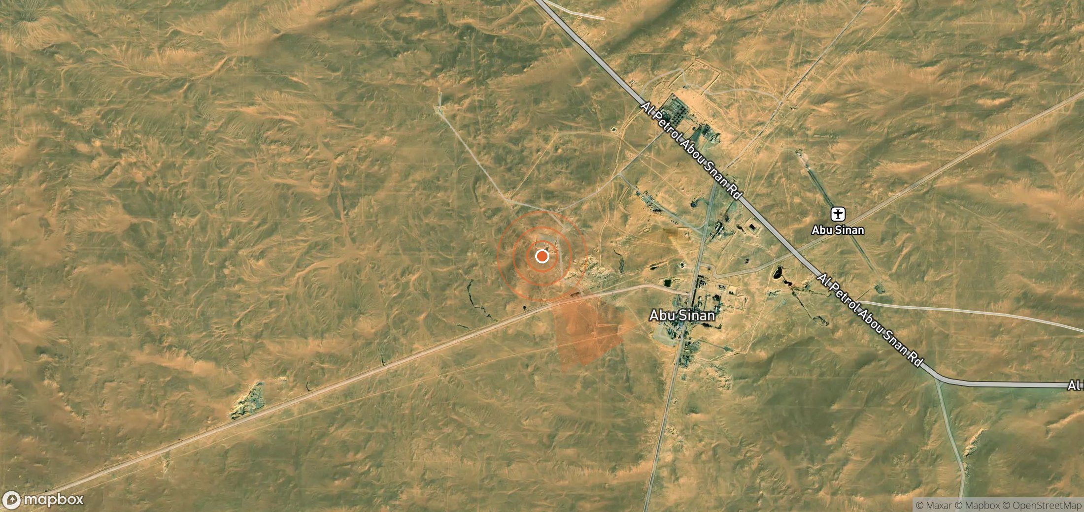 Mapa satelital de plumas de metano en Egipto
