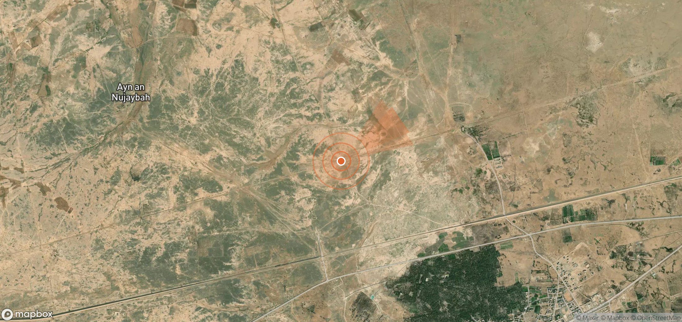Mapa satelital de plumas de metano en Irak