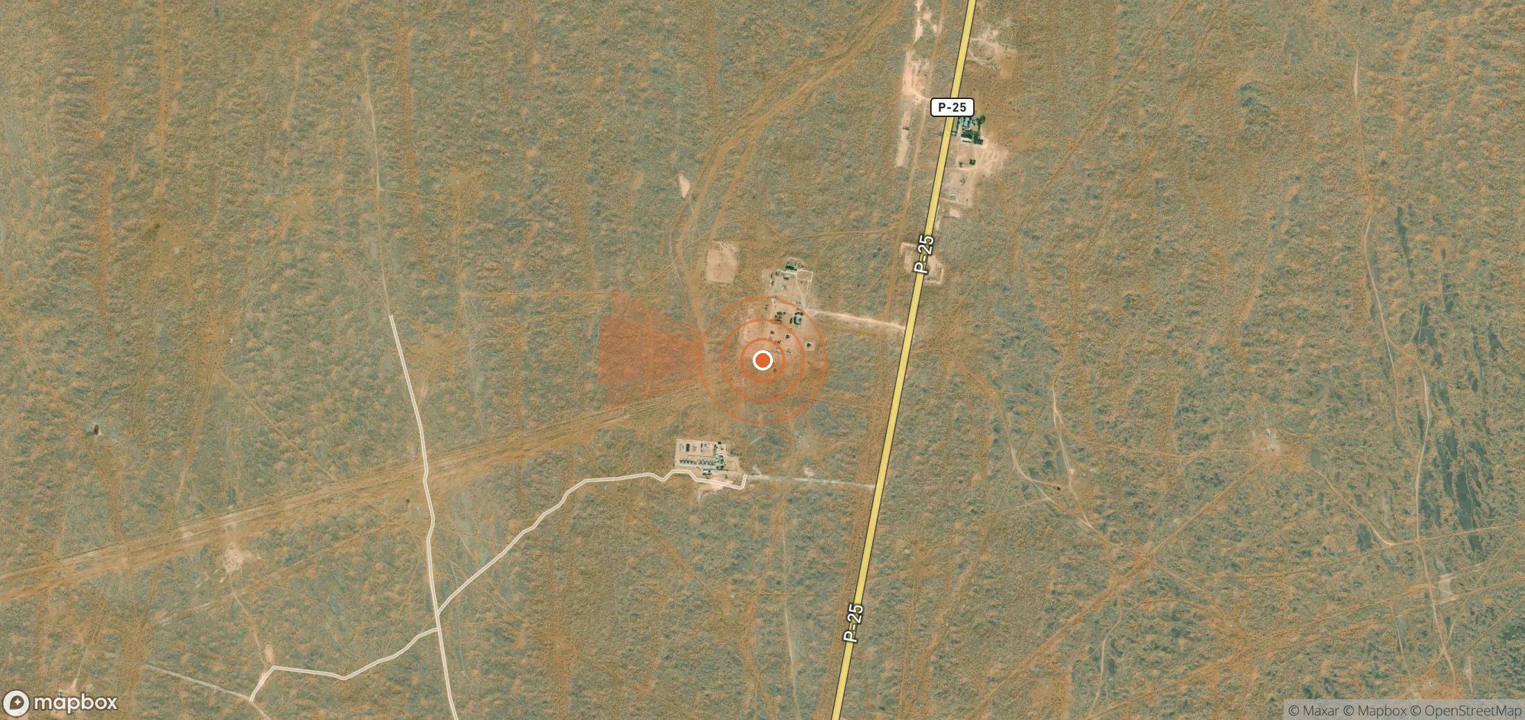 Mapa satelital de plumas de metano en Turkmenistán