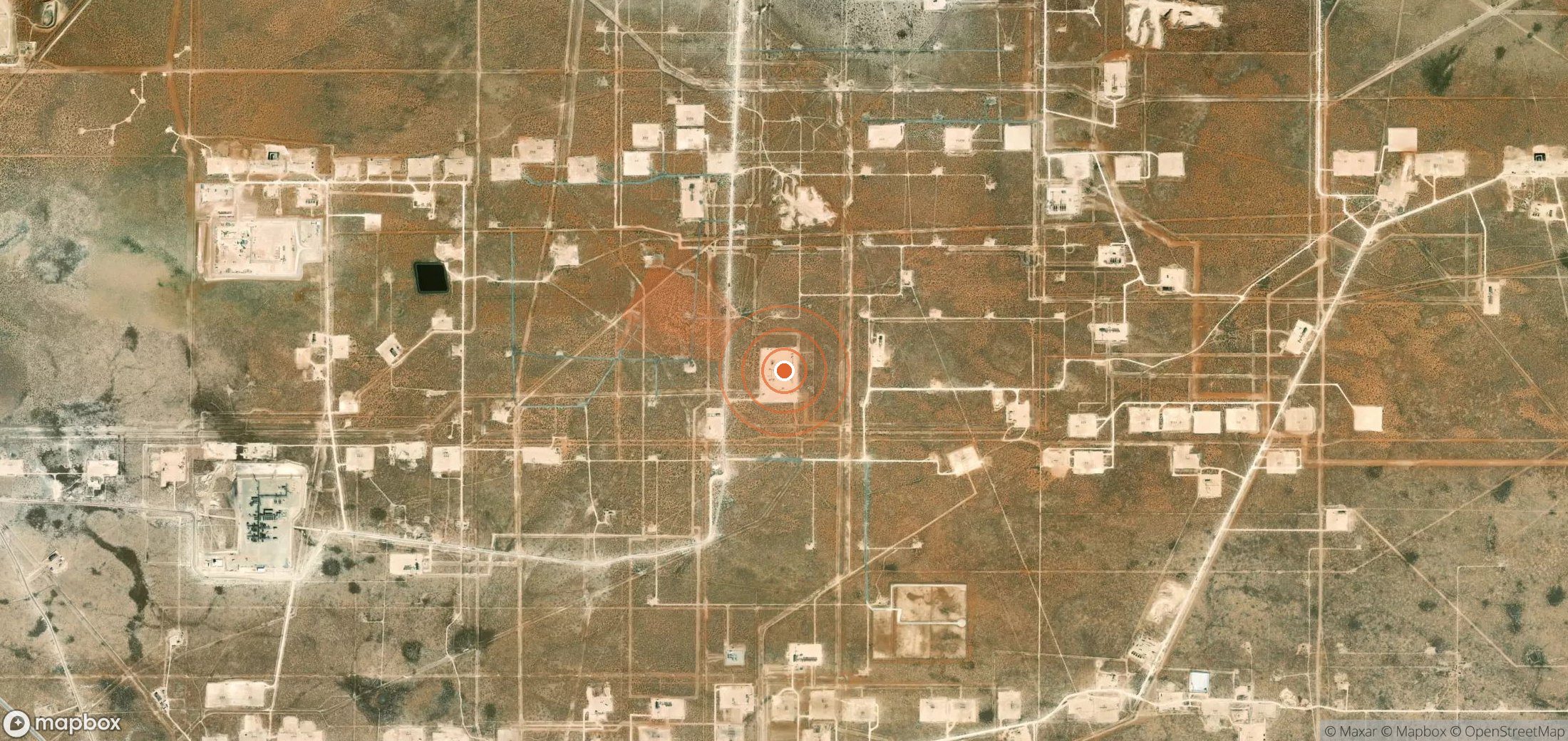 Mapa satelital de plumas de metano en Estados Unidos