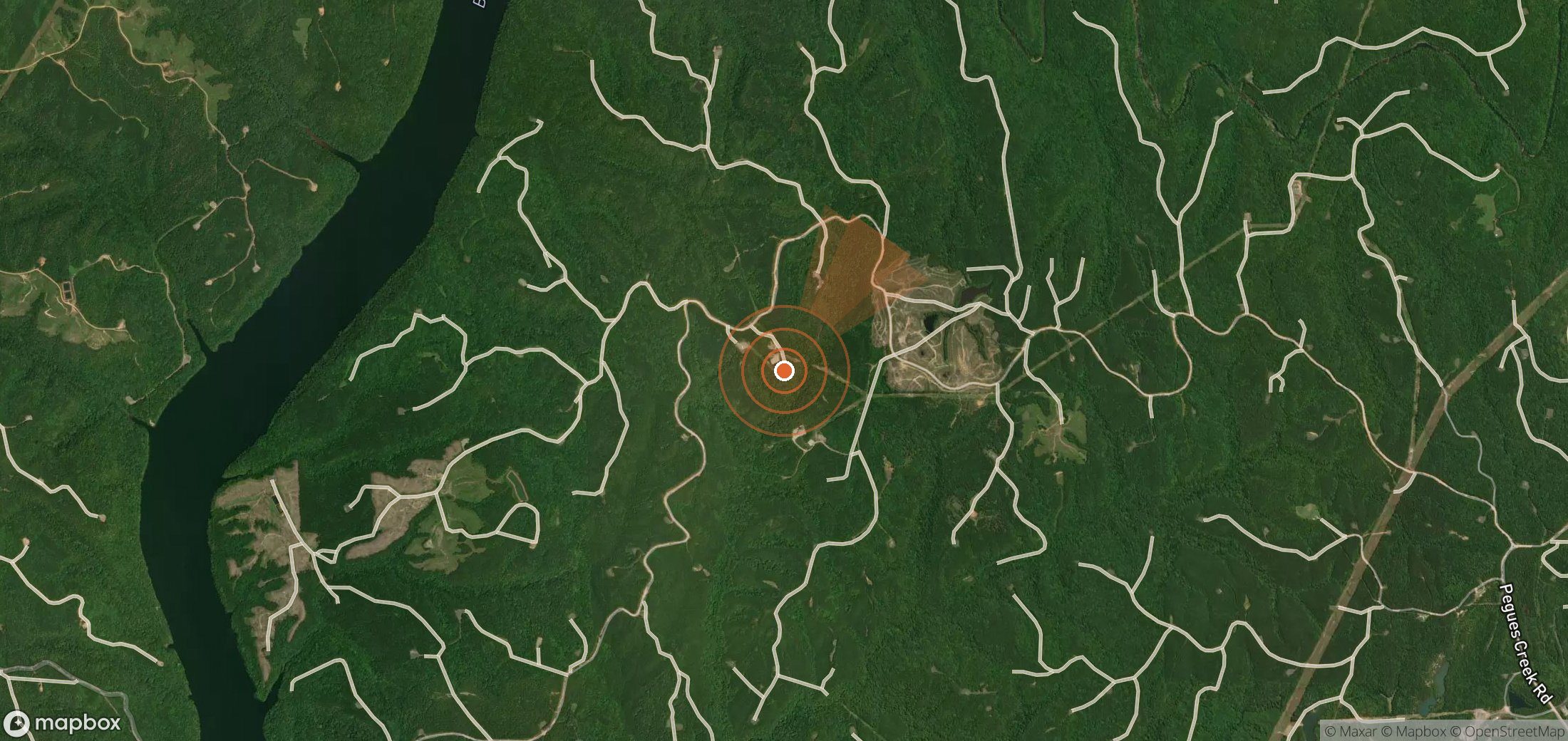 Mapa satelital de plumas de metano en Estados Unidos