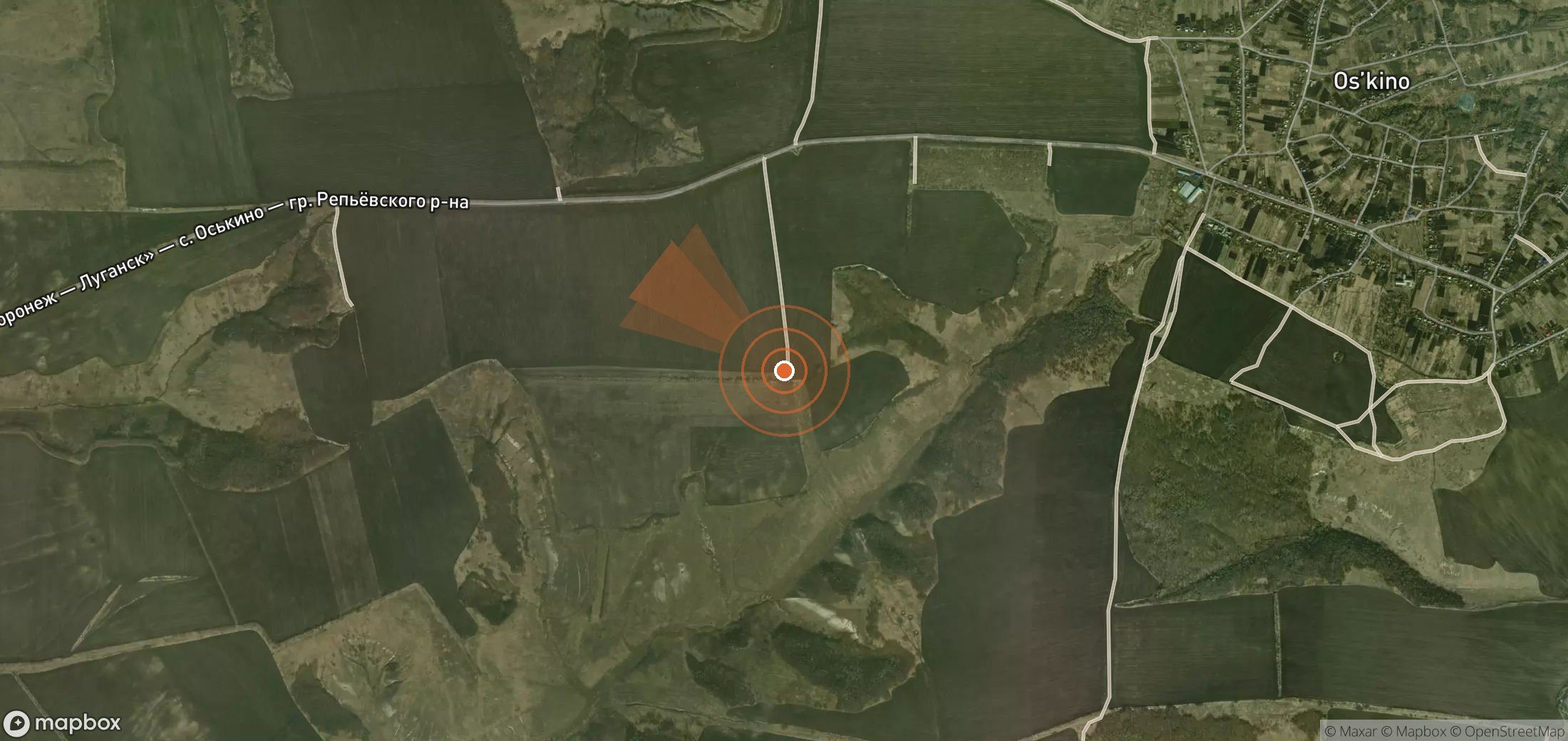 Satellite map of methane plume locations in Russia