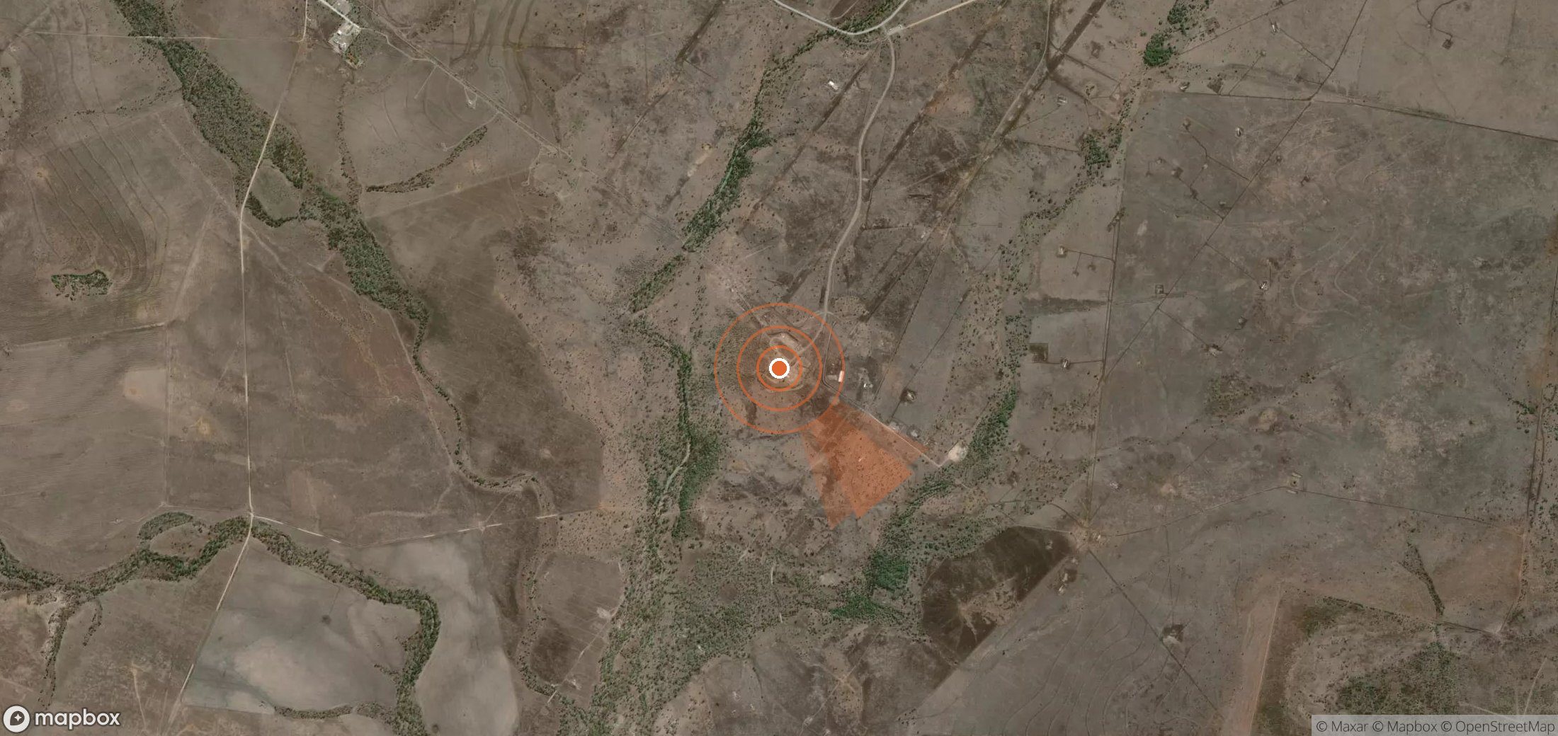 Satellite map of methane plume locations in Australia