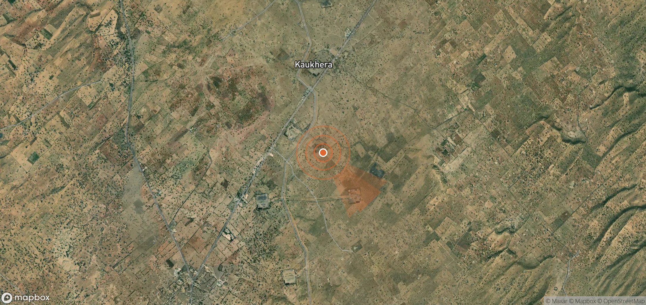 Satellite map of methane plume locations in India