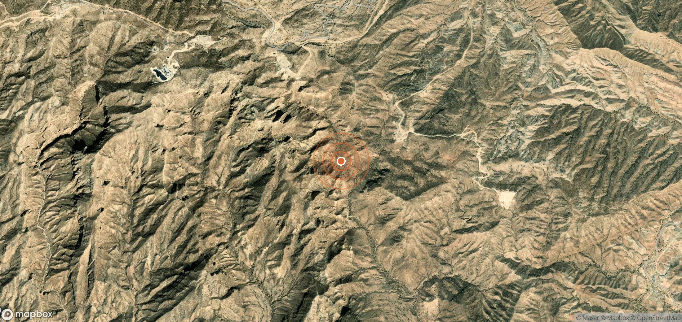 Mapa satelital de plumas de metano en Irán