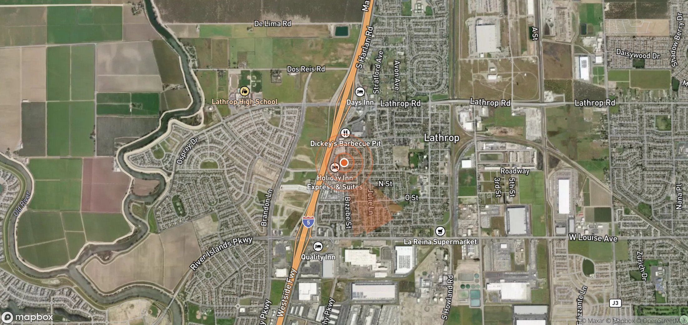 Satellite map of methane plume locations in United States