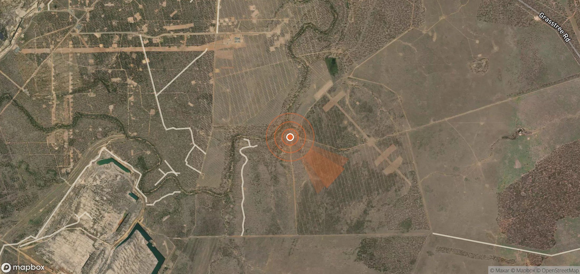 Mapa satelital de plumas de metano en Australia