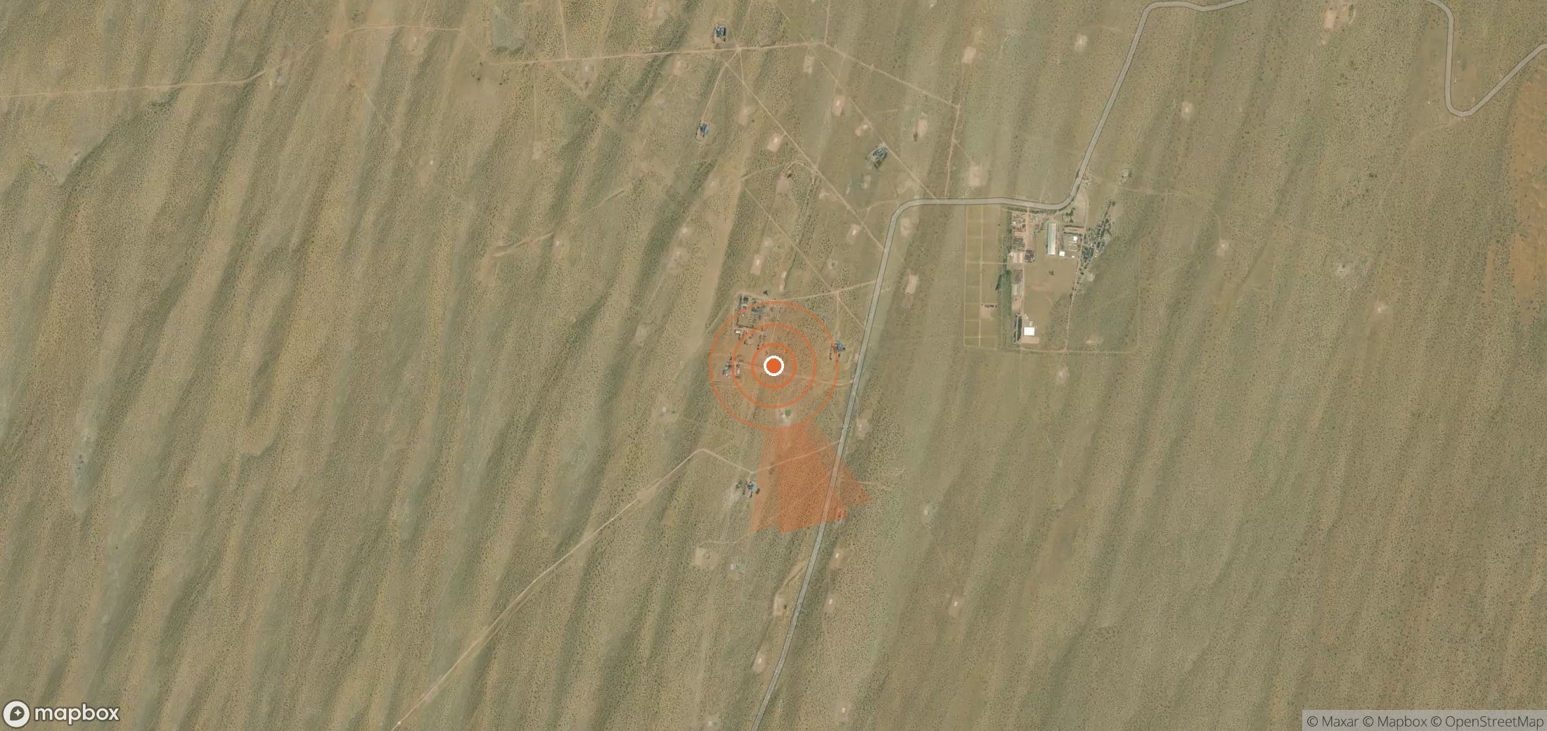 Satellite map of methane plume locations in India