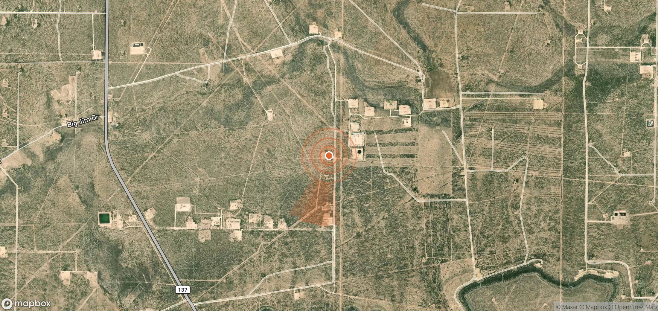 Mapa satelital de plumas de metano en Estados Unidos