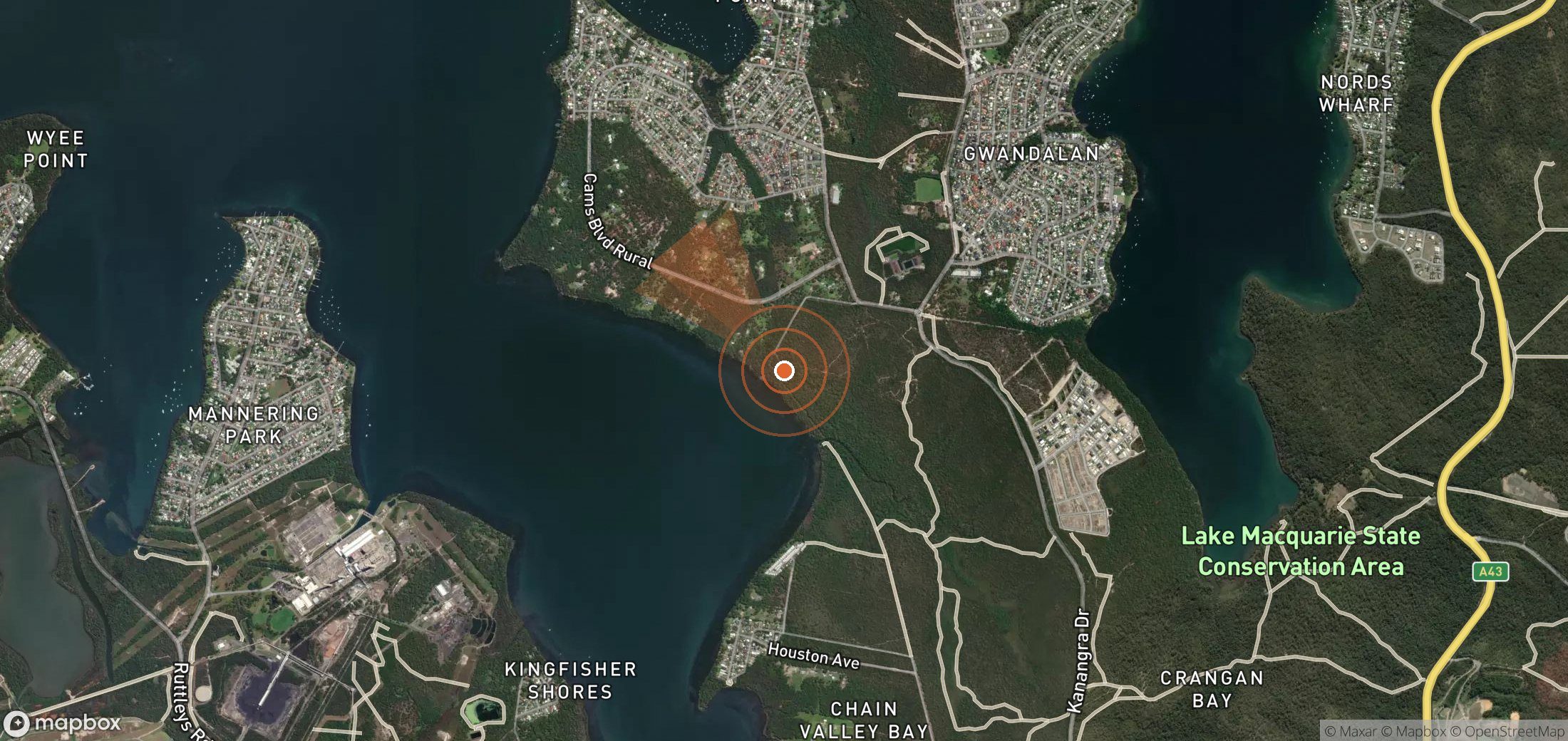 Satellite map of methane plume locations in Australia