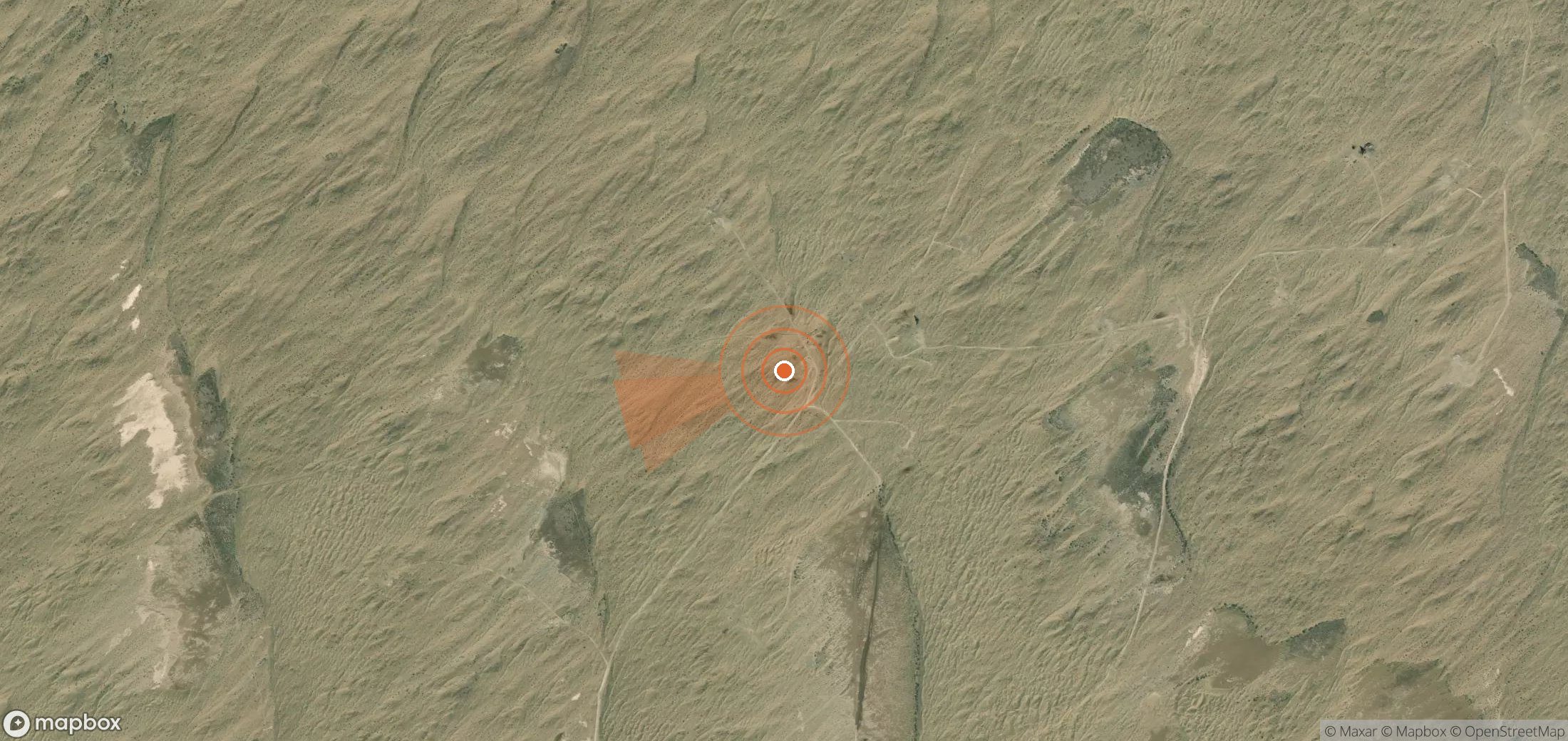 Mapa satelital de plumas de metano en Turkmenistán