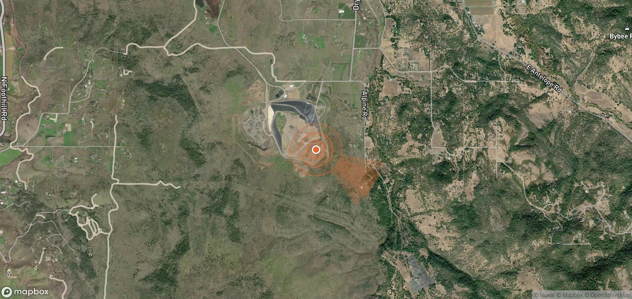 Mapa satelital de plumas de metano en Estados Unidos
