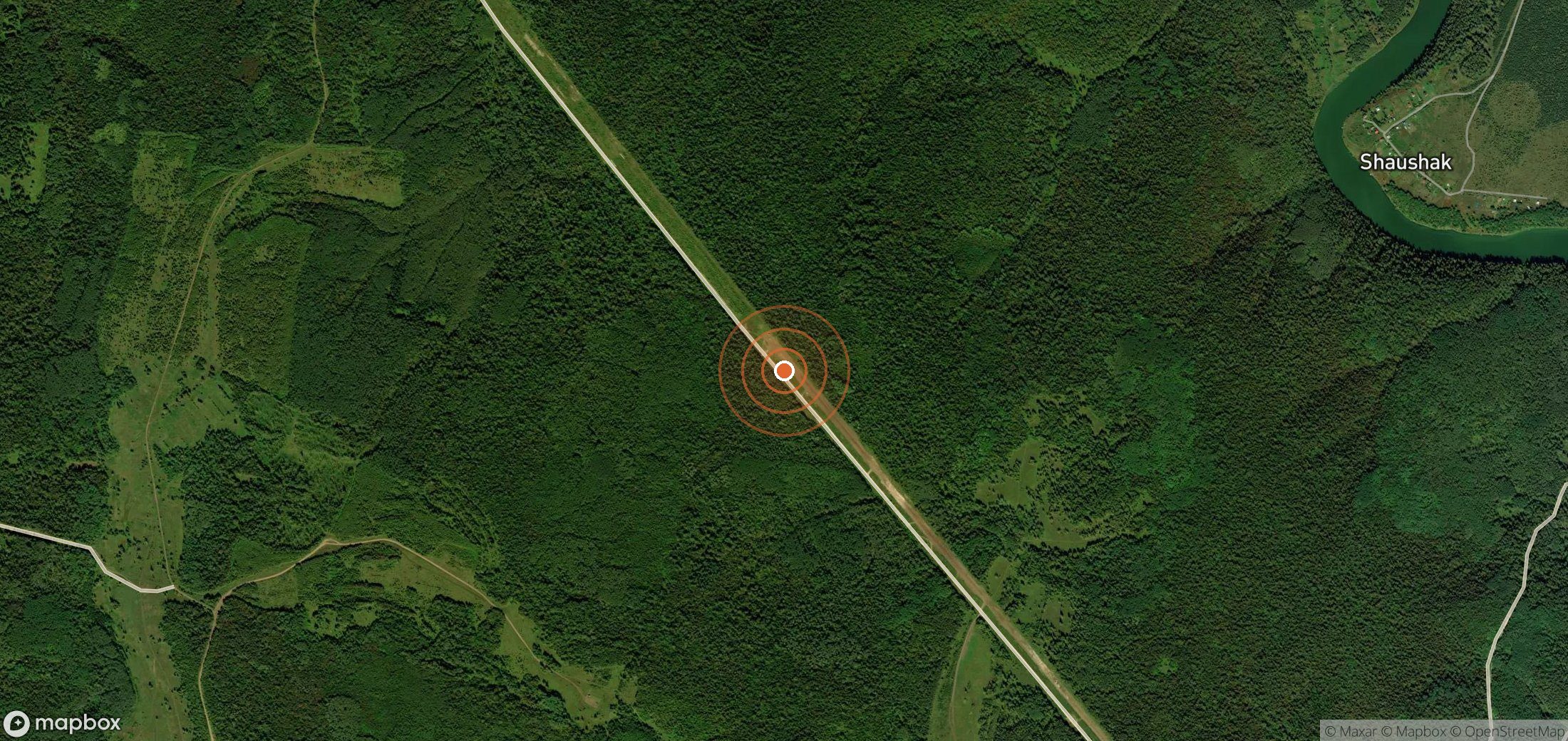 Mapa satelital de plumas de metano en Rusia
