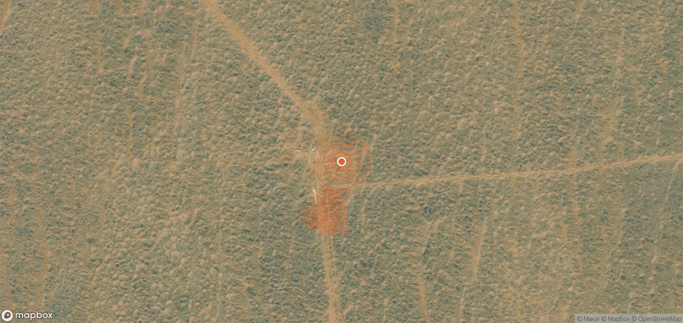 Mapa satelital de plumas de metano en Turkmenistán