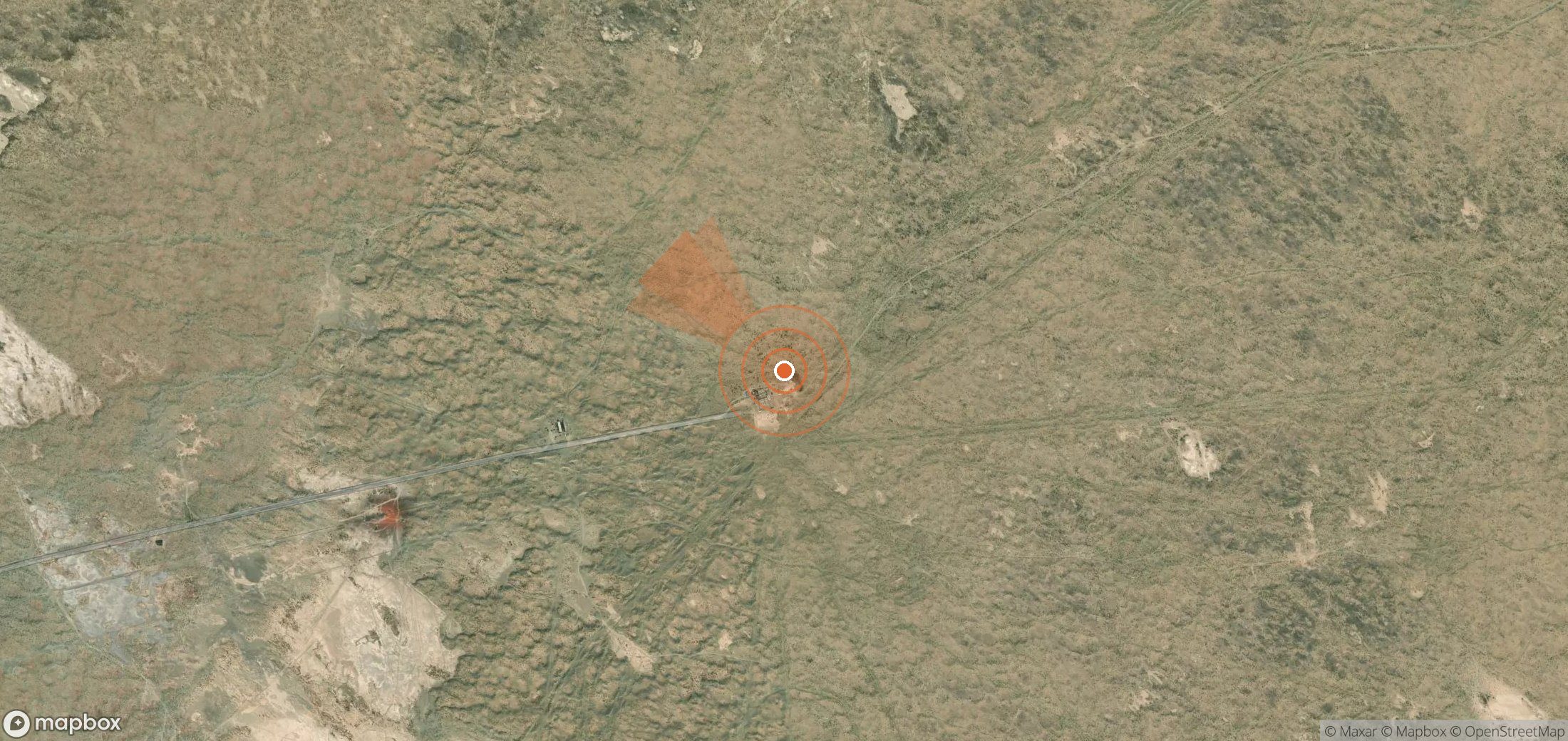 Mapa satelital de plumas de metano en Turkmenistán
