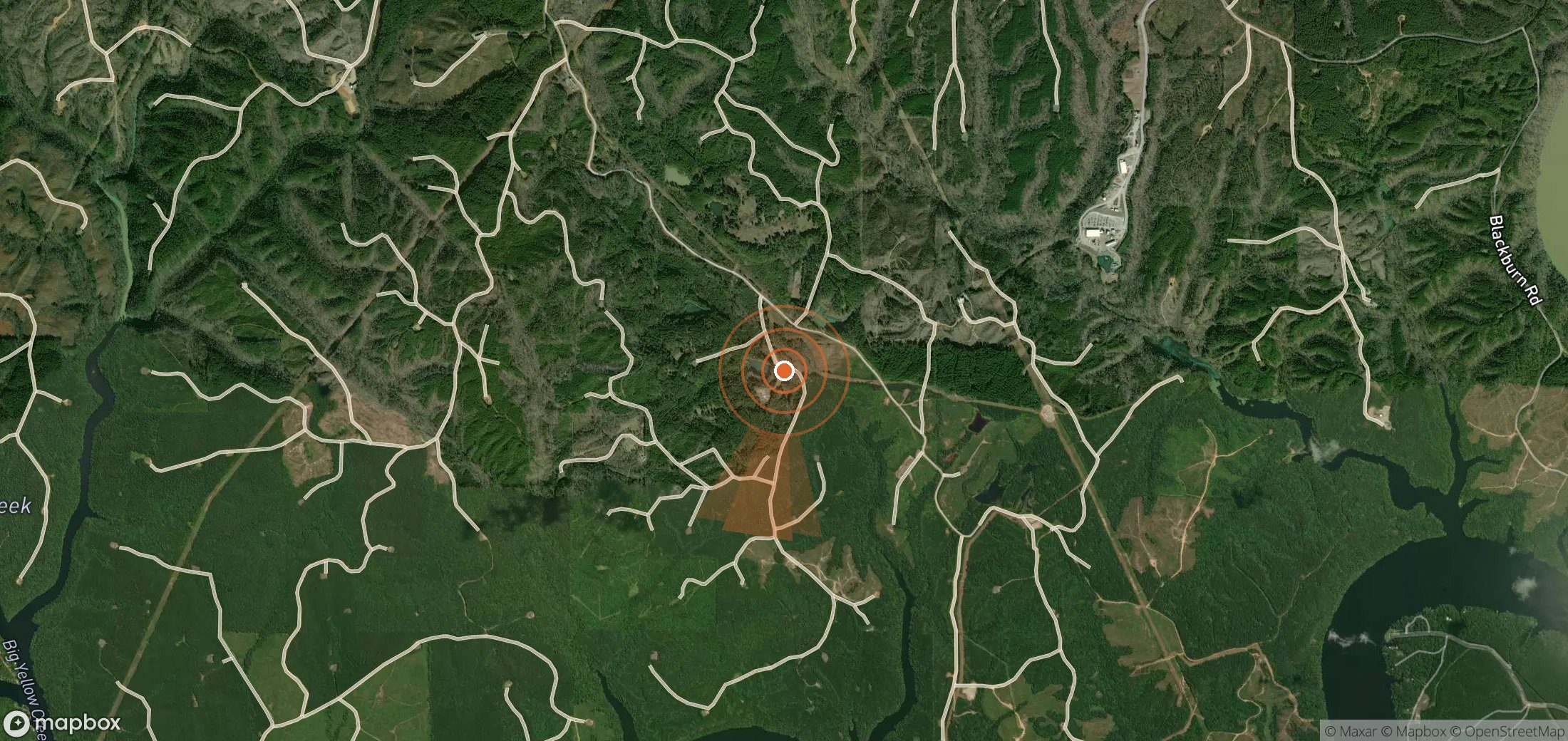 Mapa satelital de plumas de metano en Estados Unidos