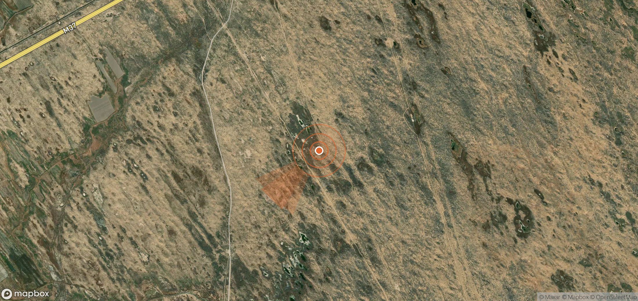 Mapa satelital de plumas de metano en Turkmenistán