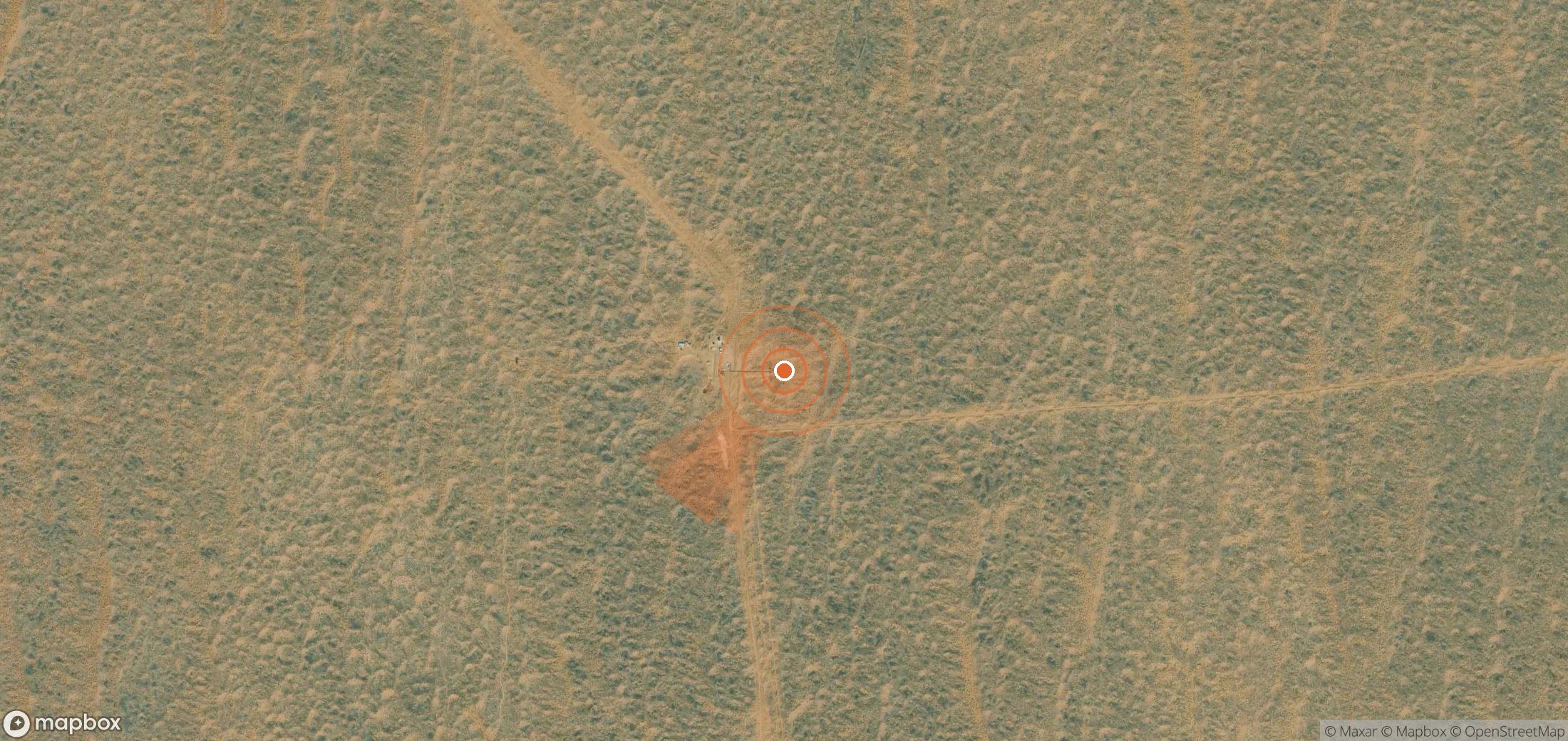 Mapa satelital de plumas de metano en Turkmenistán
