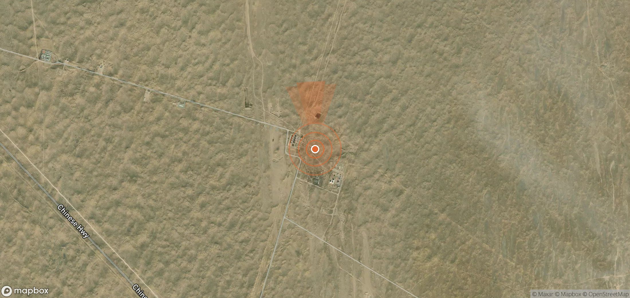 Mapa satelital de plumas de metano en Turkmenistán