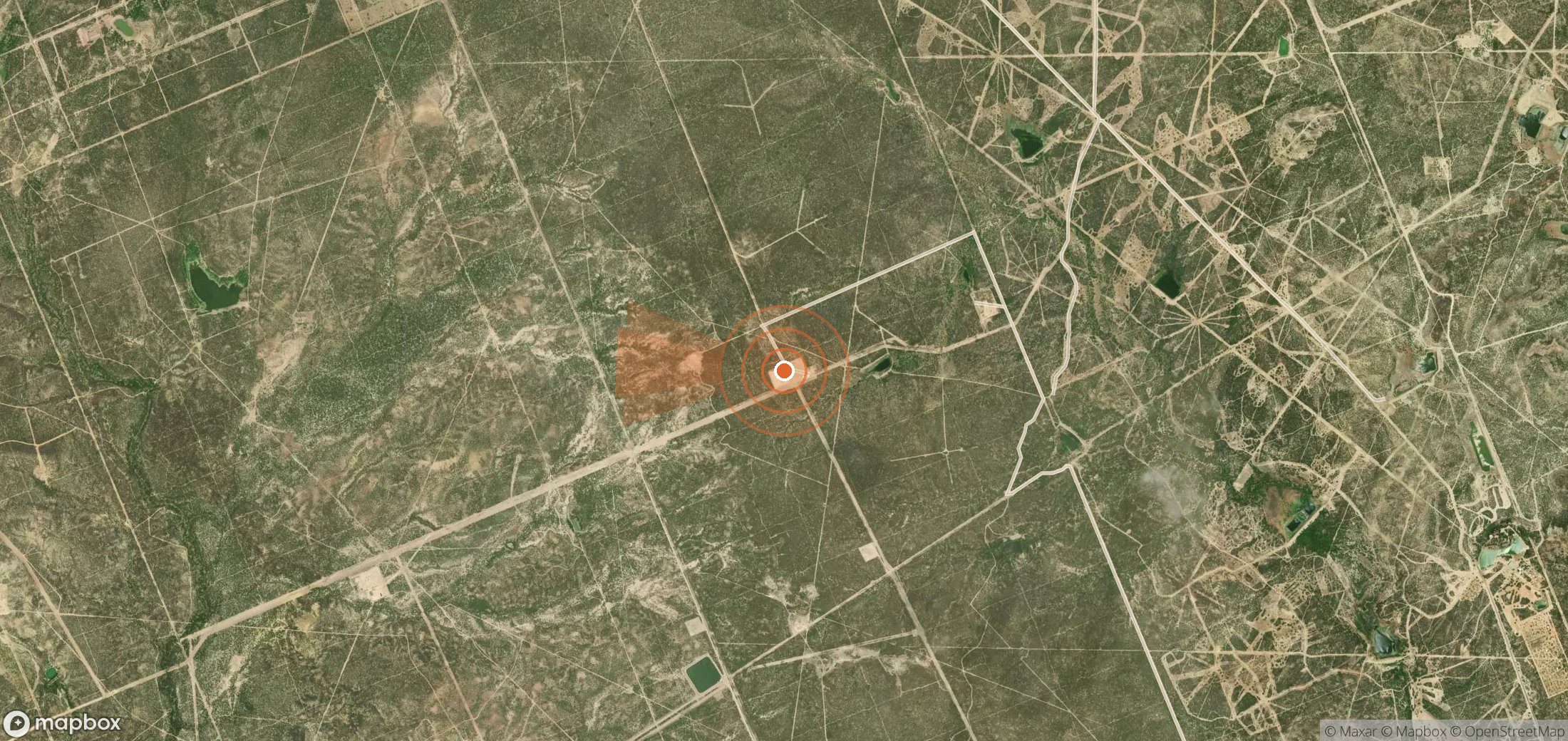 Satellite map of methane plume locations in United States