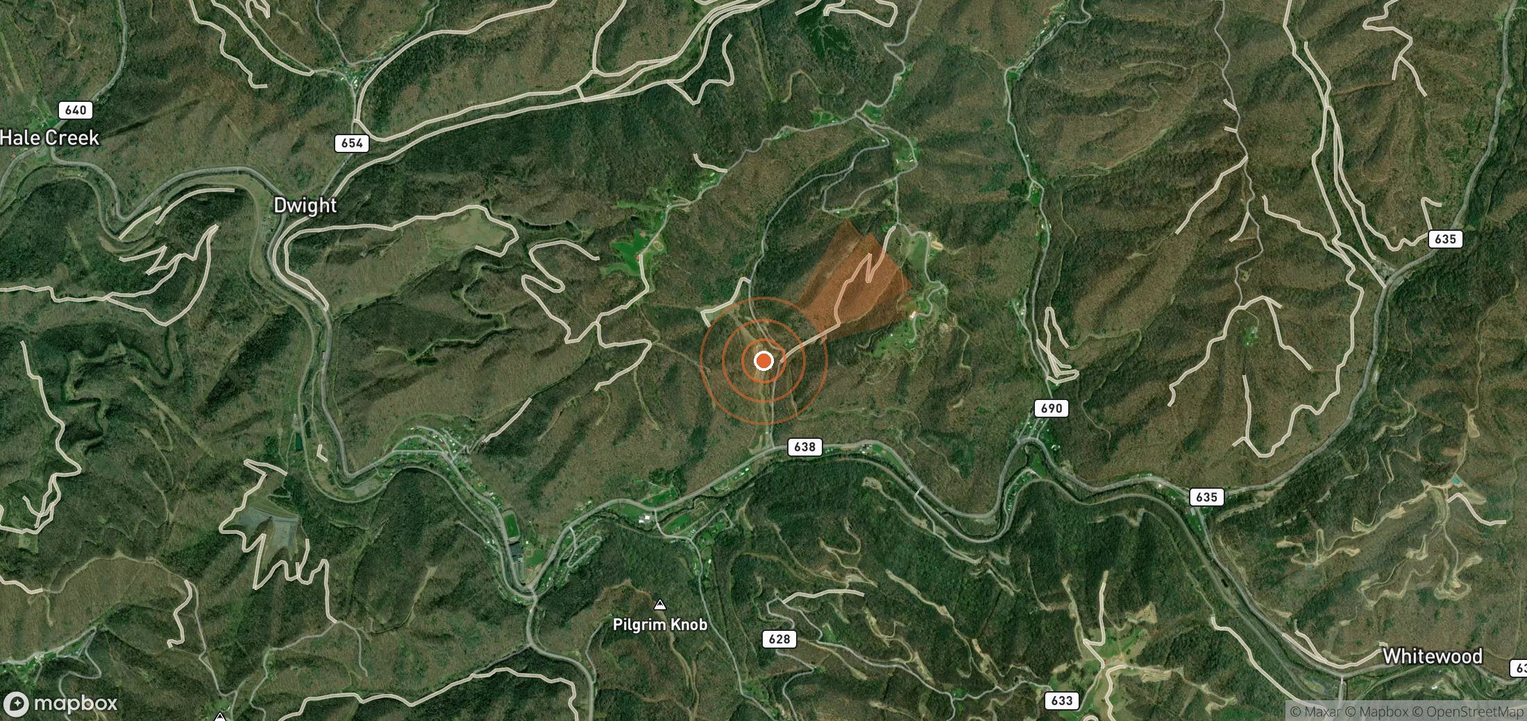 Mapa satelital de plumas de metano en Estados Unidos