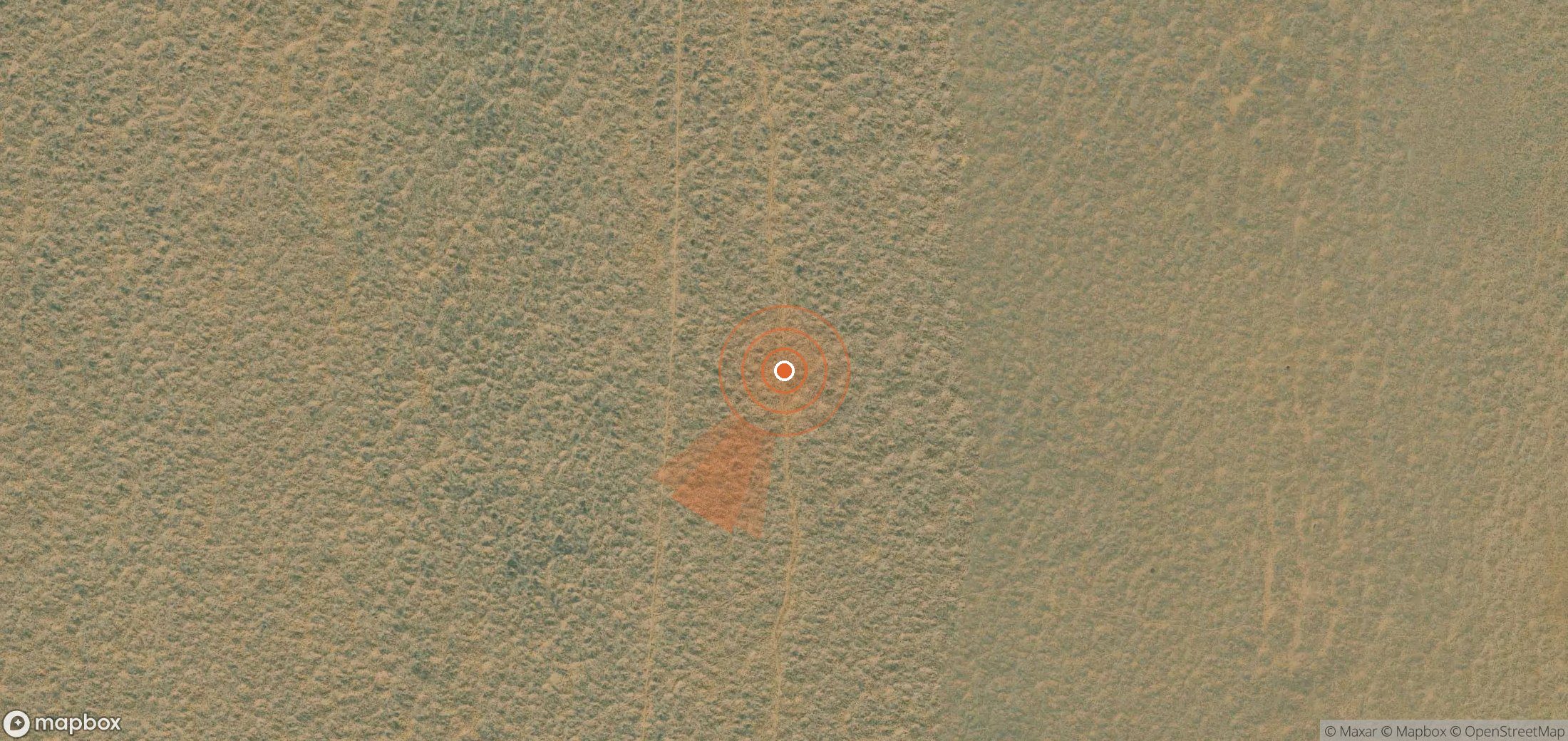 Satellite map of methane plume locations in Turkmenistan