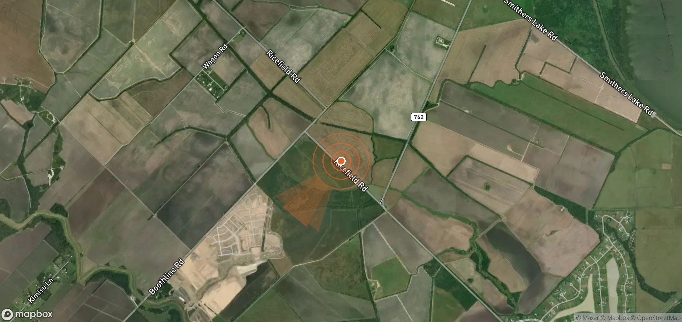 Satellite map of methane plume locations in United States