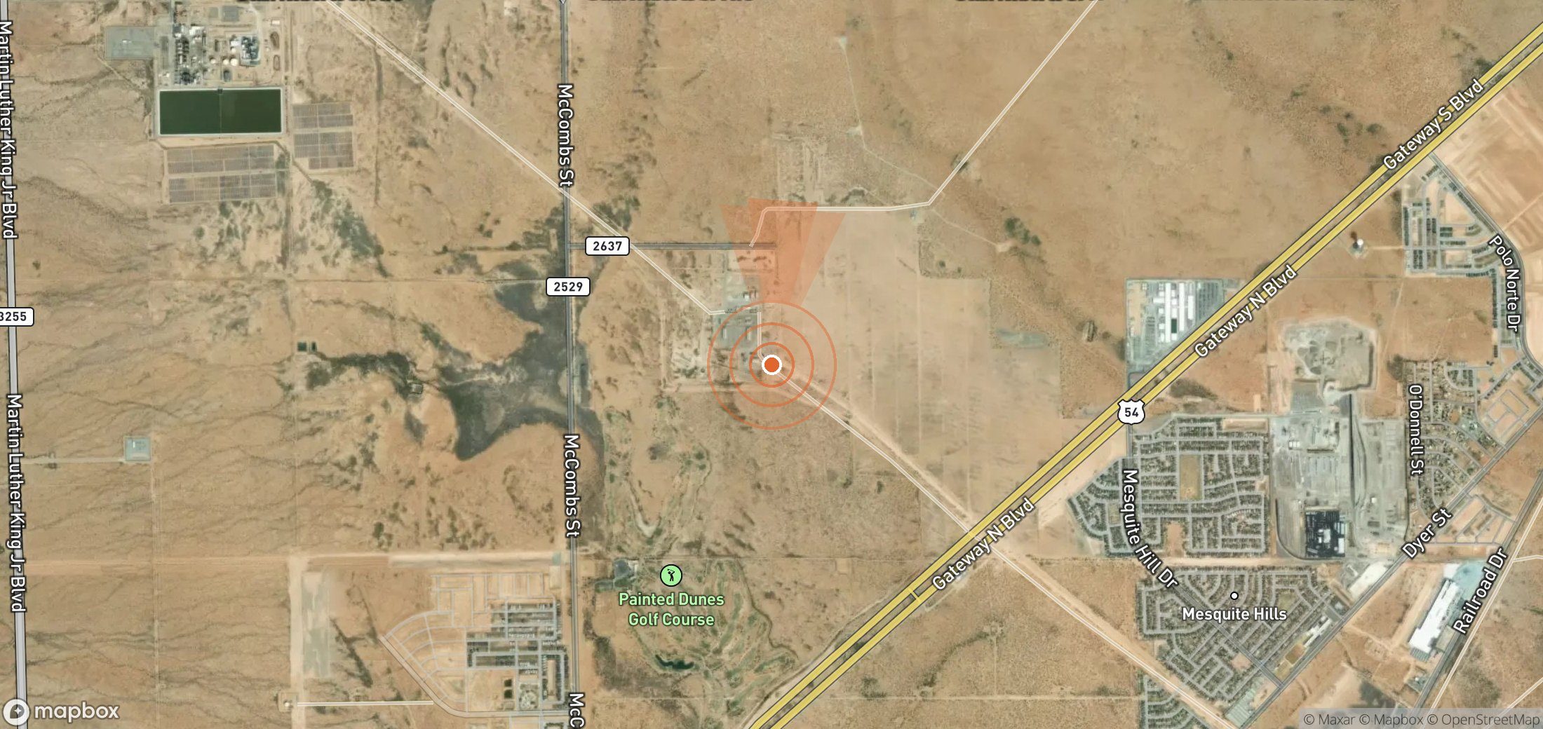 Satellite map of methane plume locations in United States