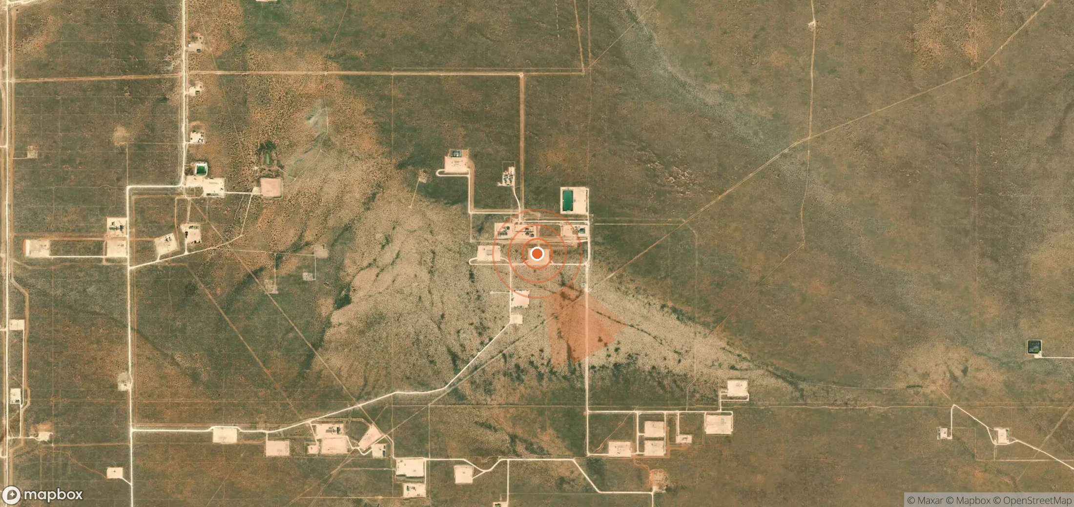 Mapa satelital de plumas de metano en Estados Unidos