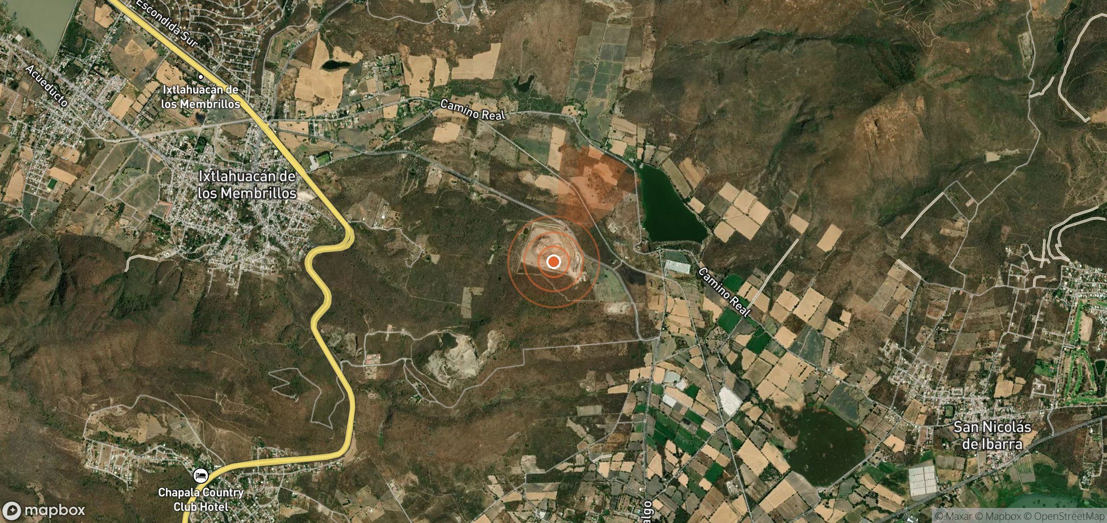 Mapa satelital de plumas de metano en México