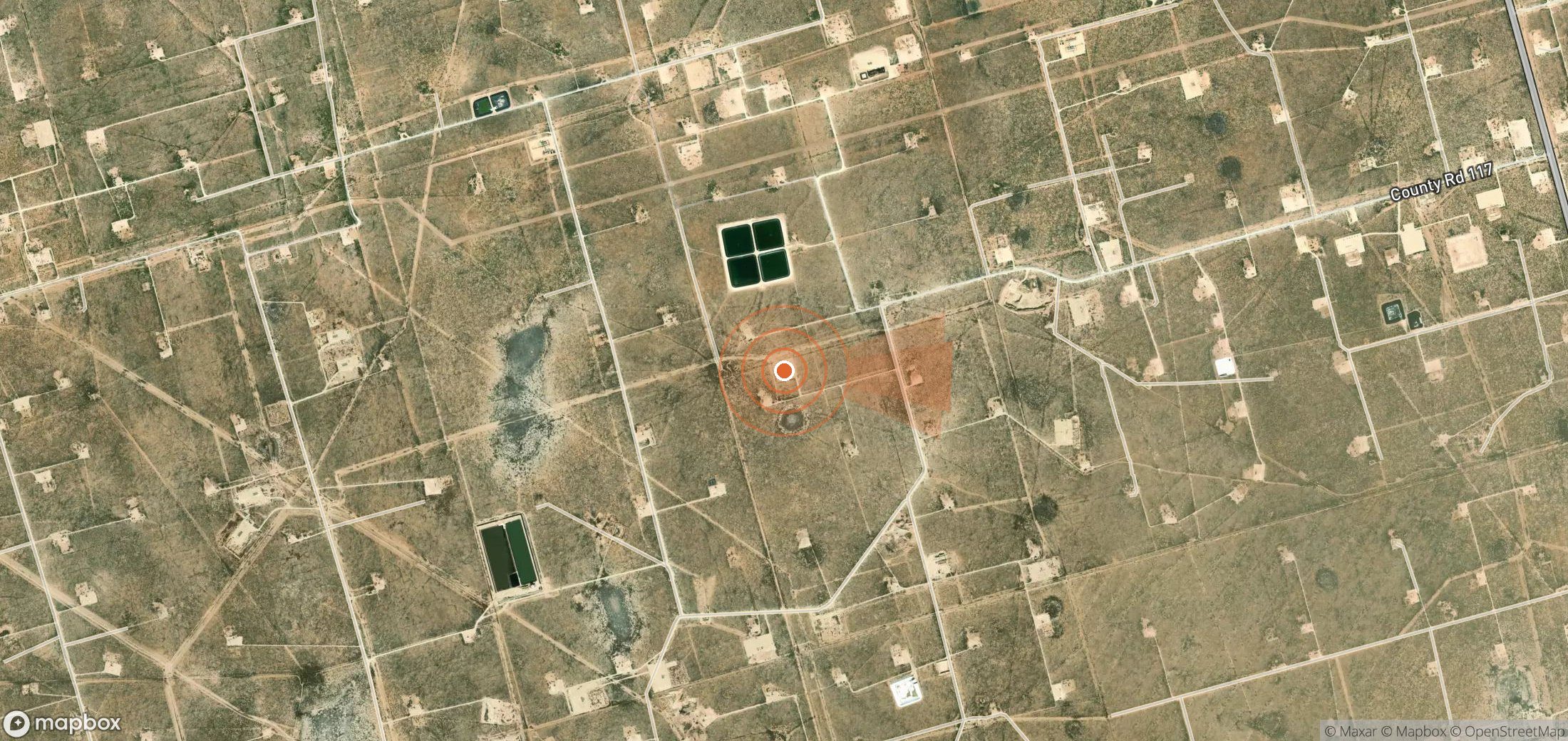 Mapa satelital de plumas de metano en Estados Unidos