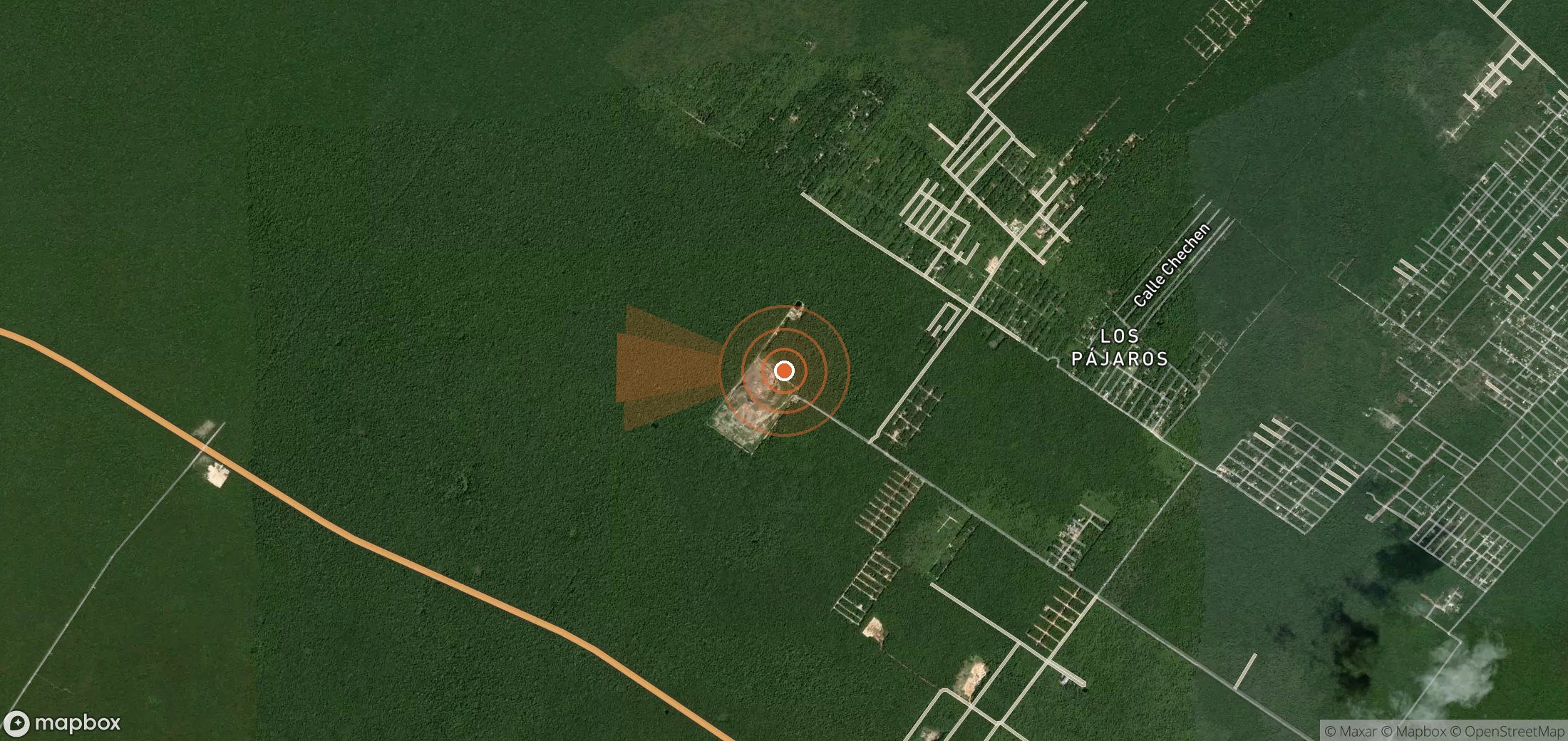 Satellite map of methane plume locations in Mexico