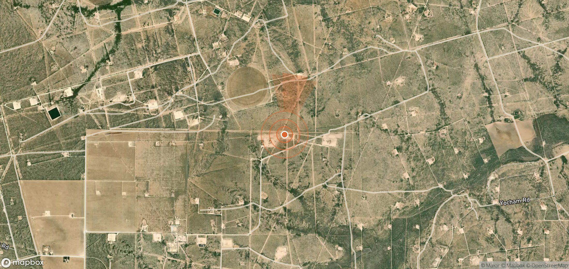 Satellite map of methane plume locations in United States