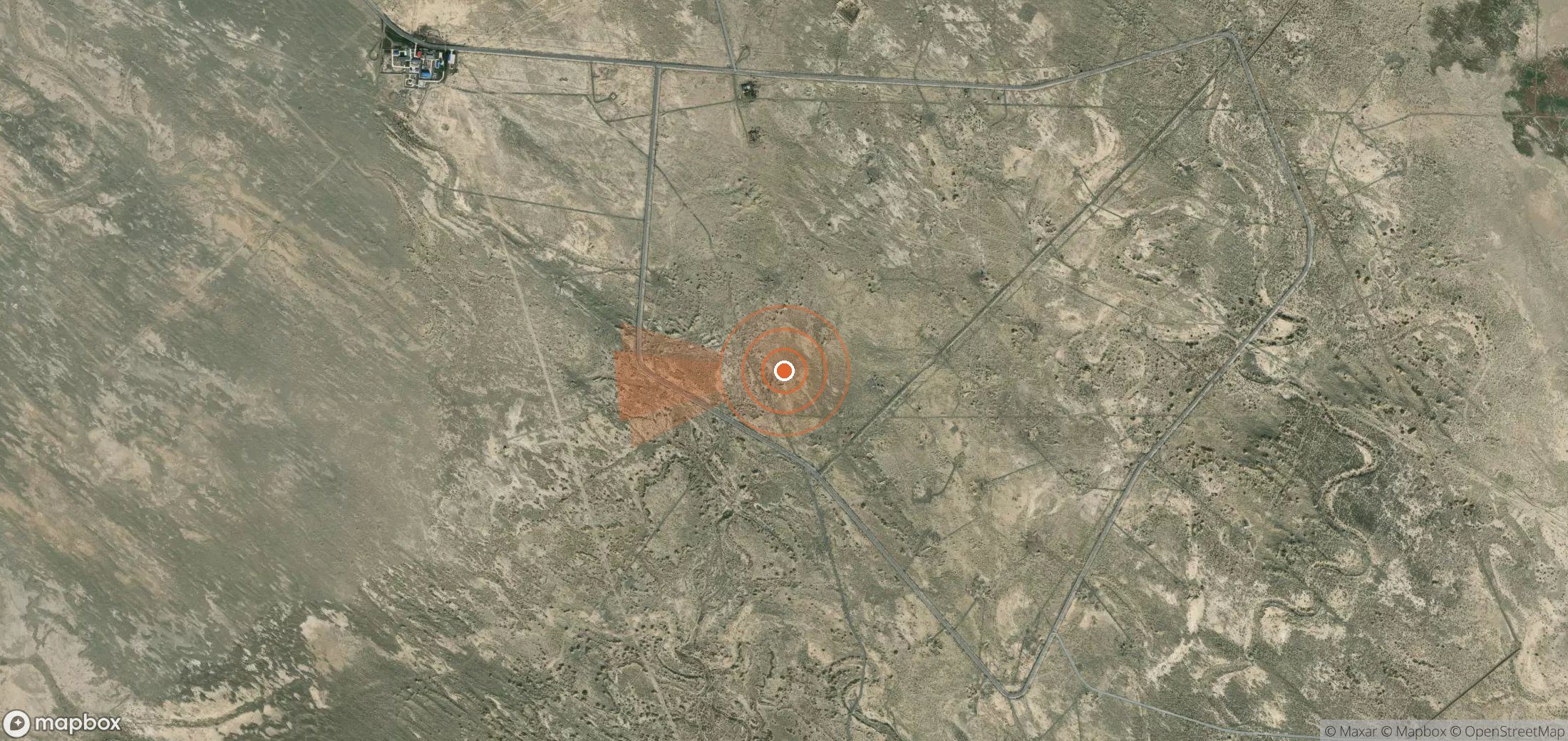 Mapa satelital de plumas de metano en China