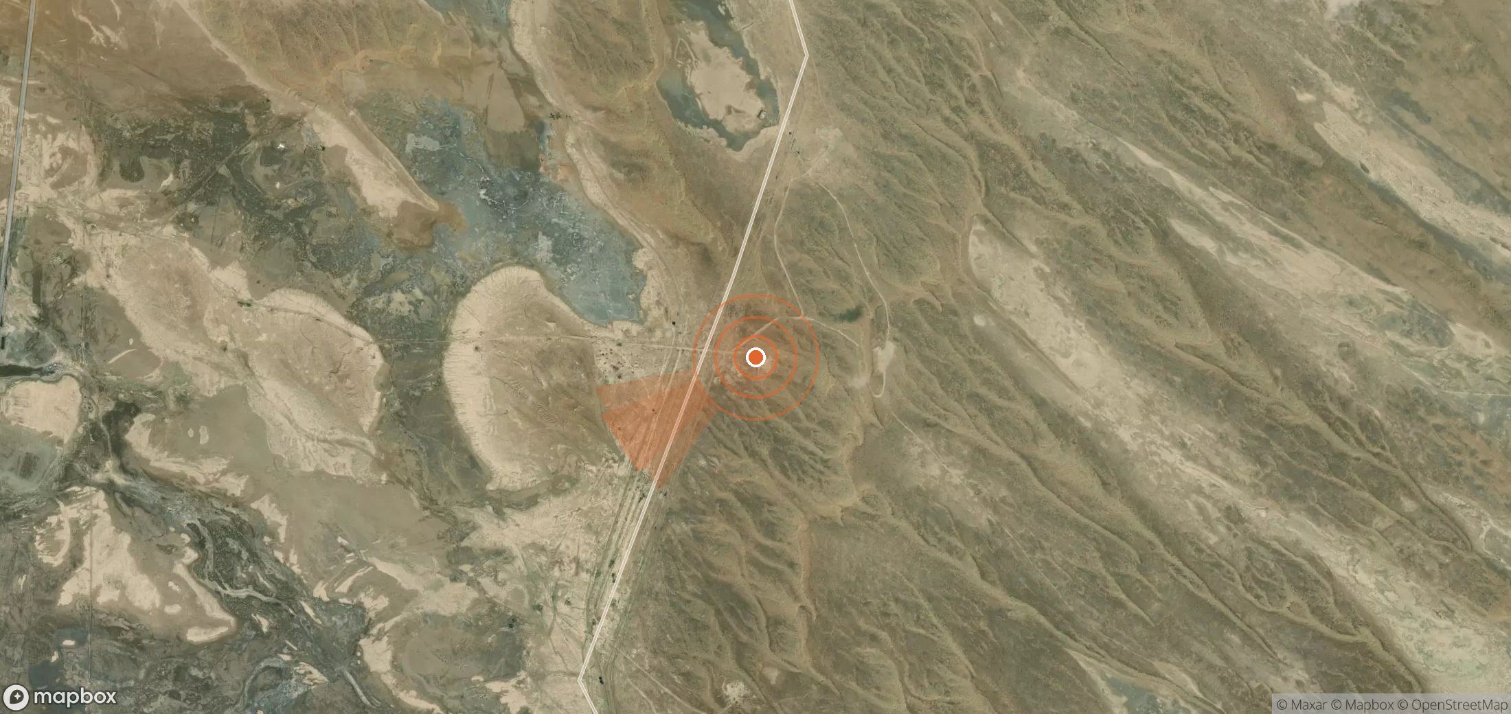 Mapa satelital de plumas de metano en Turkmenistán