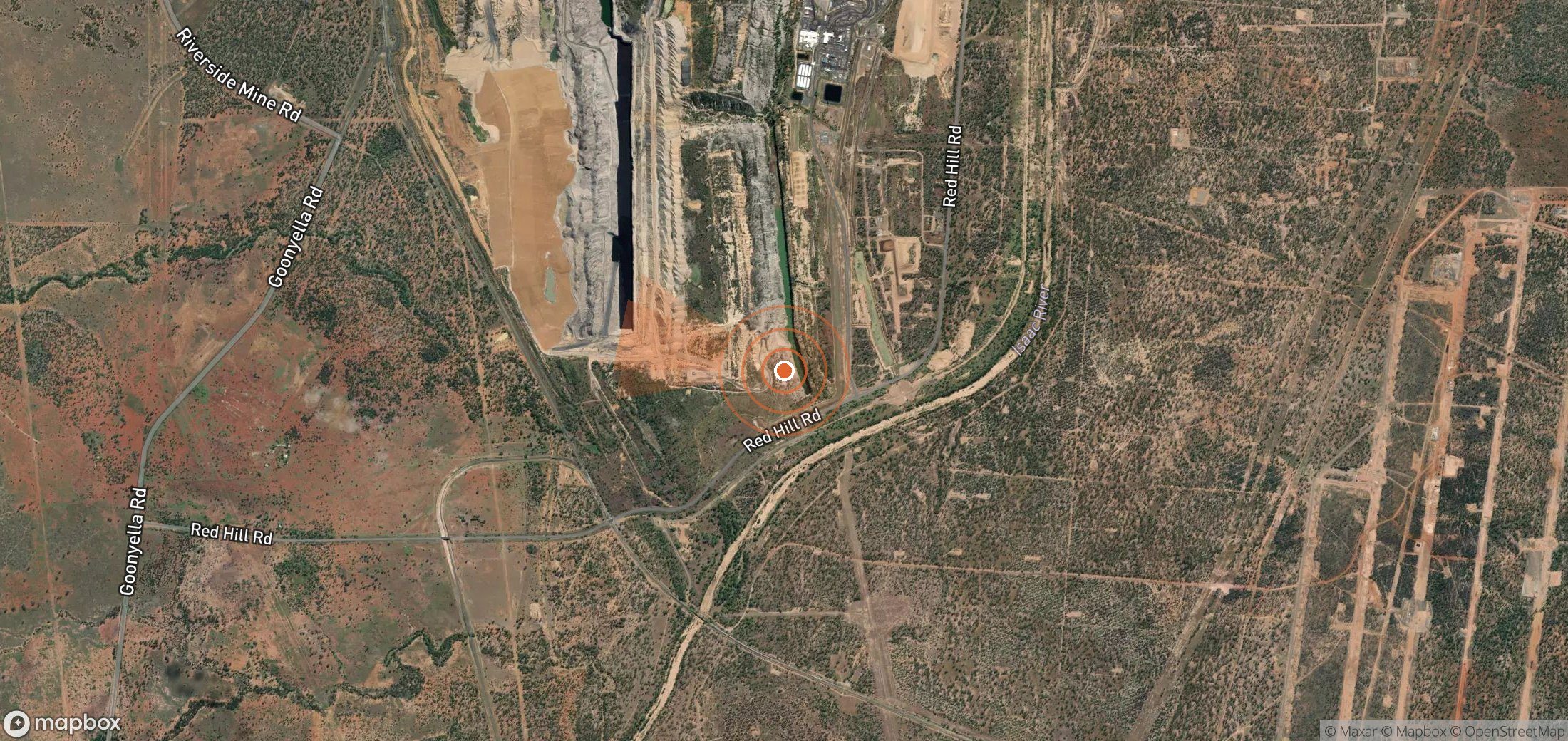 Mapa satelital de plumas de metano en Australia