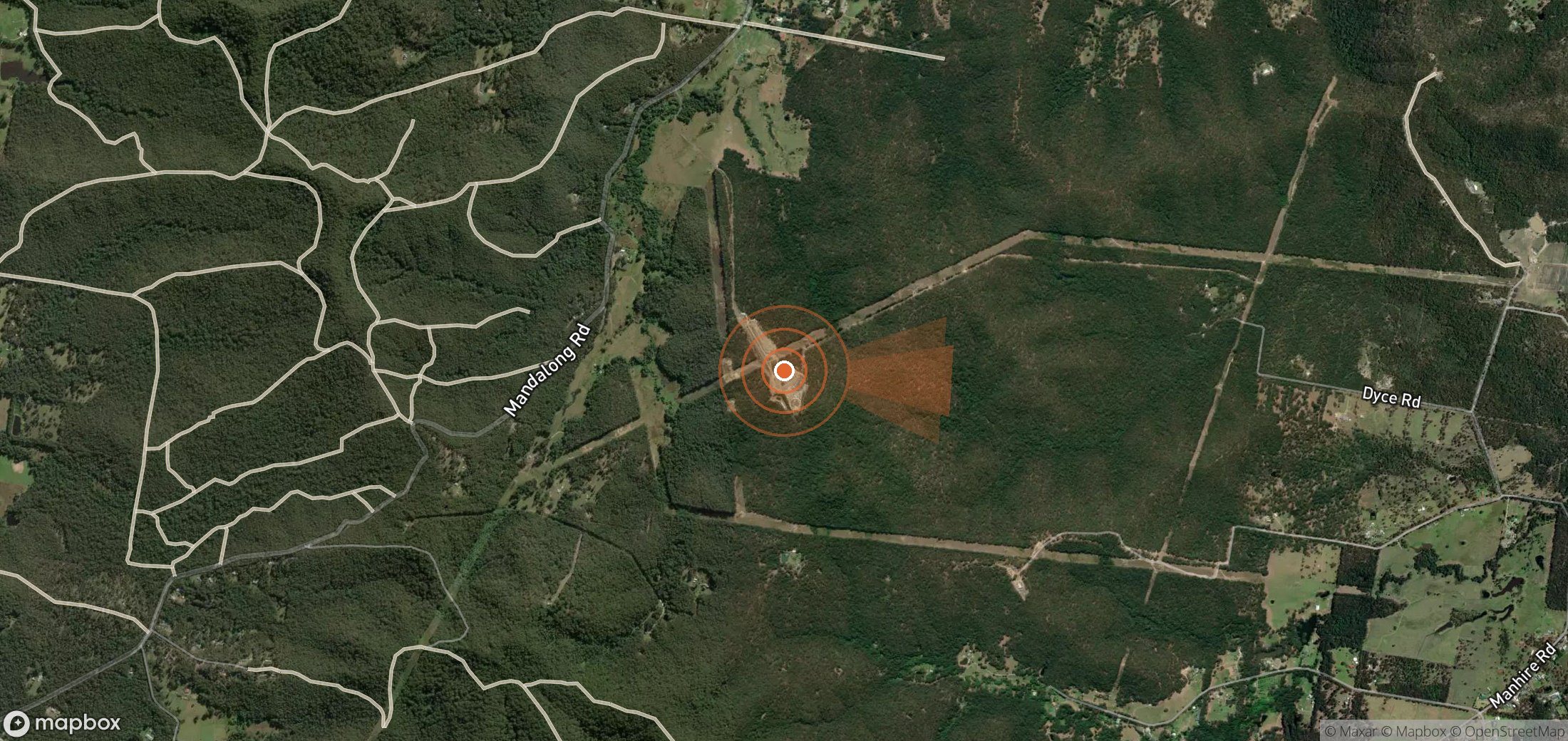 Satellite map of methane plume locations in Australia