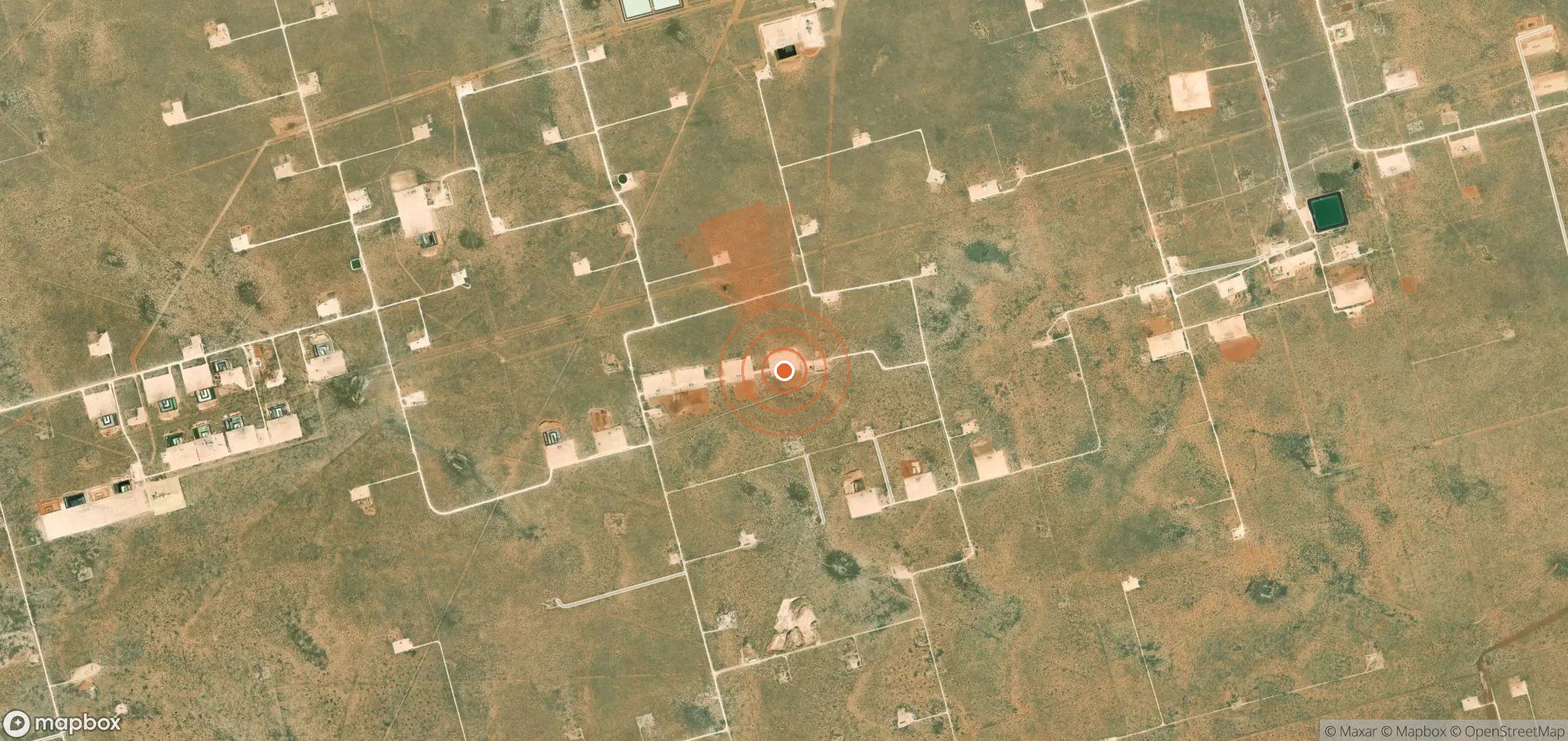 Mapa satelital de plumas de metano en Estados Unidos