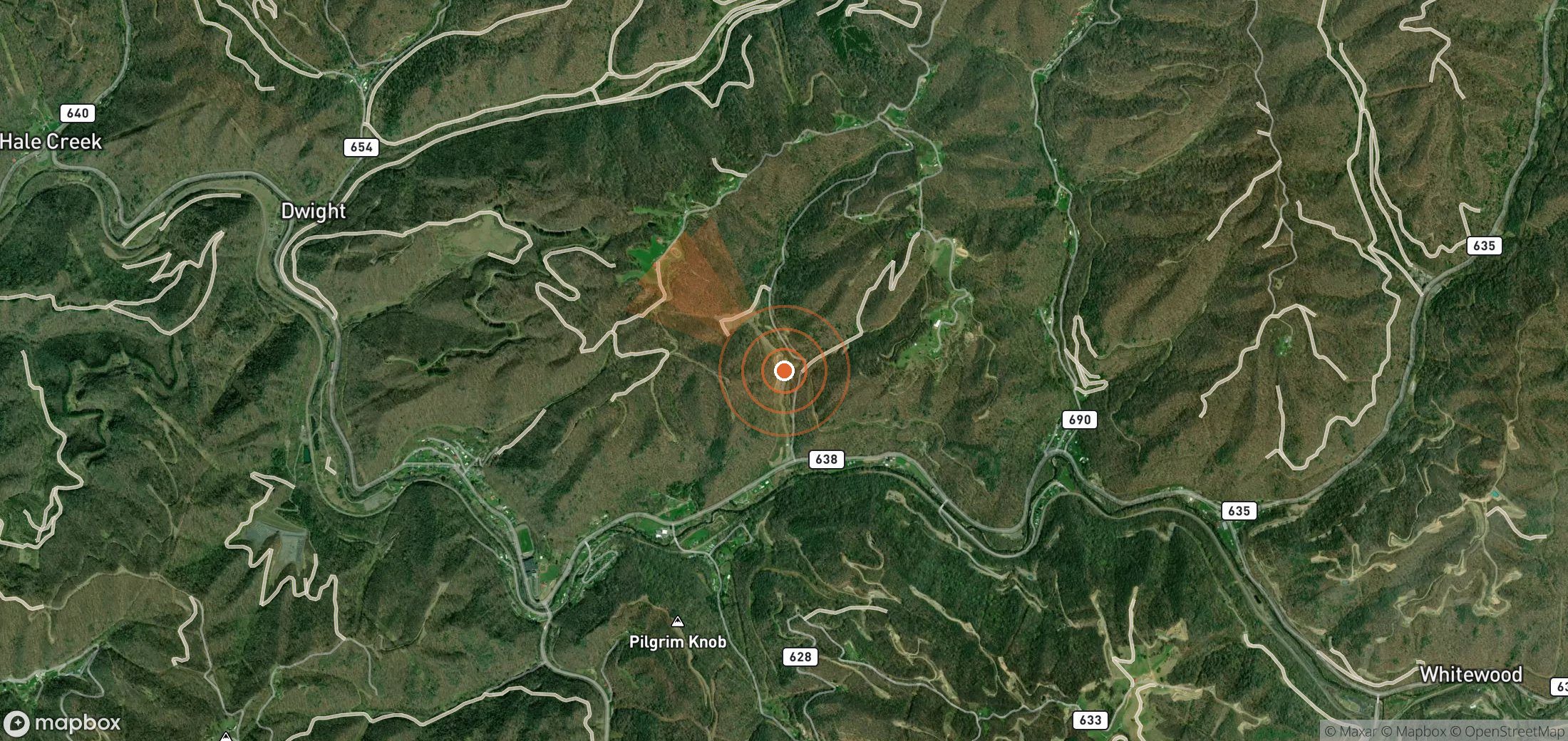 Satellite map of methane plume locations in United States